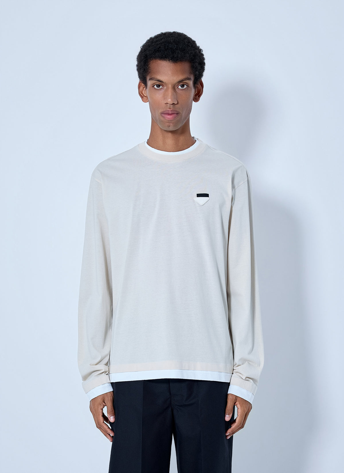 Prada Men Long- Sleeve Cotton T-Shirt PRADA