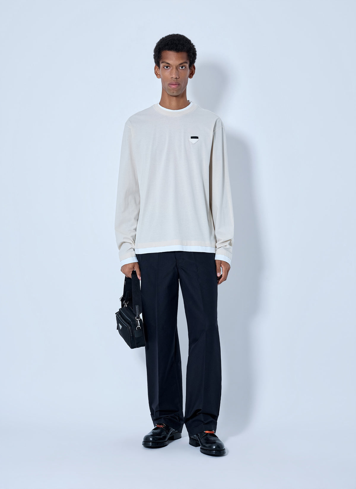 Prada Men Long- Sleeve Cotton T-Shirt PRADA