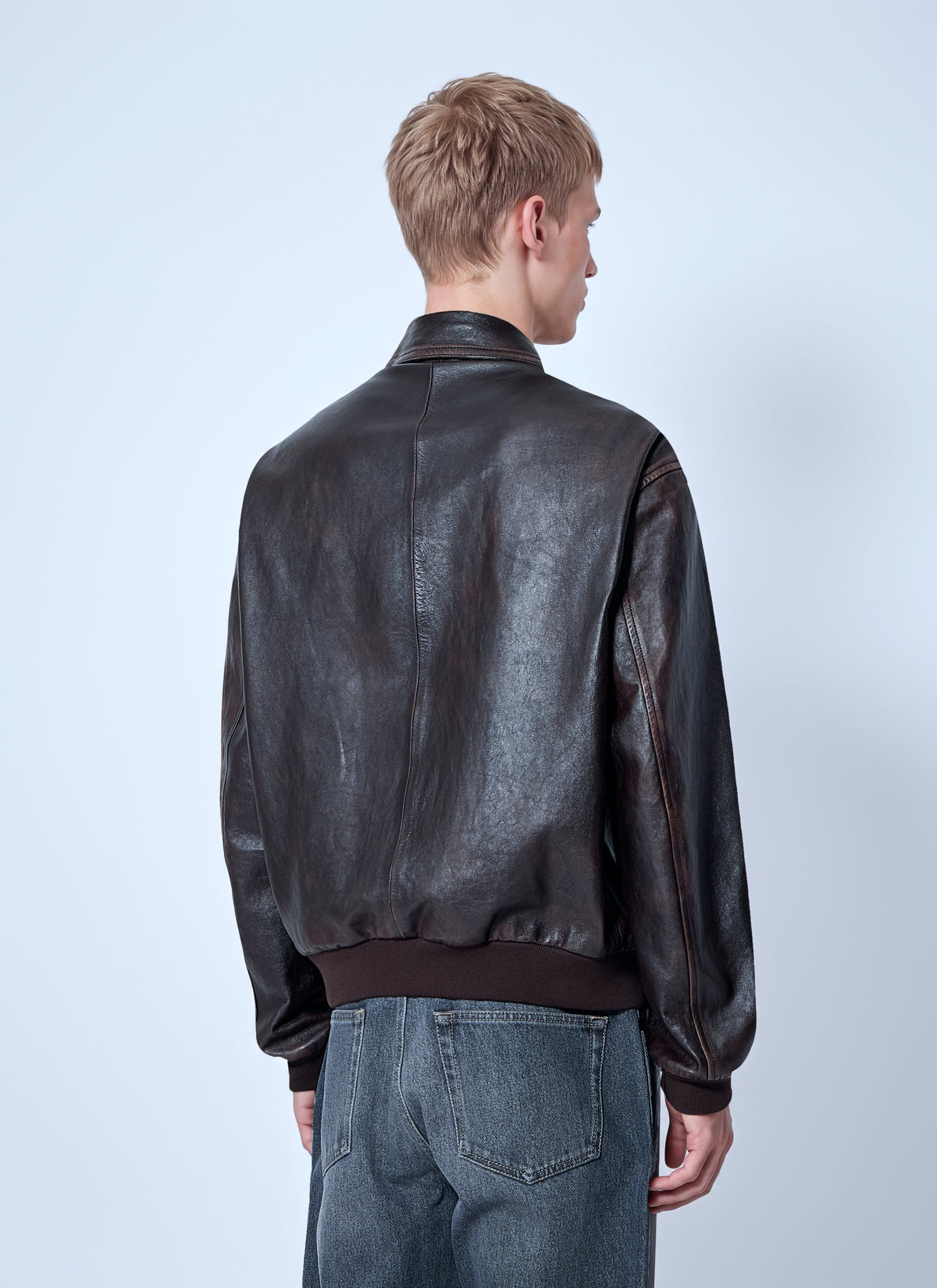 Prada Men Nappa Leather Bomber Jacket PRADA