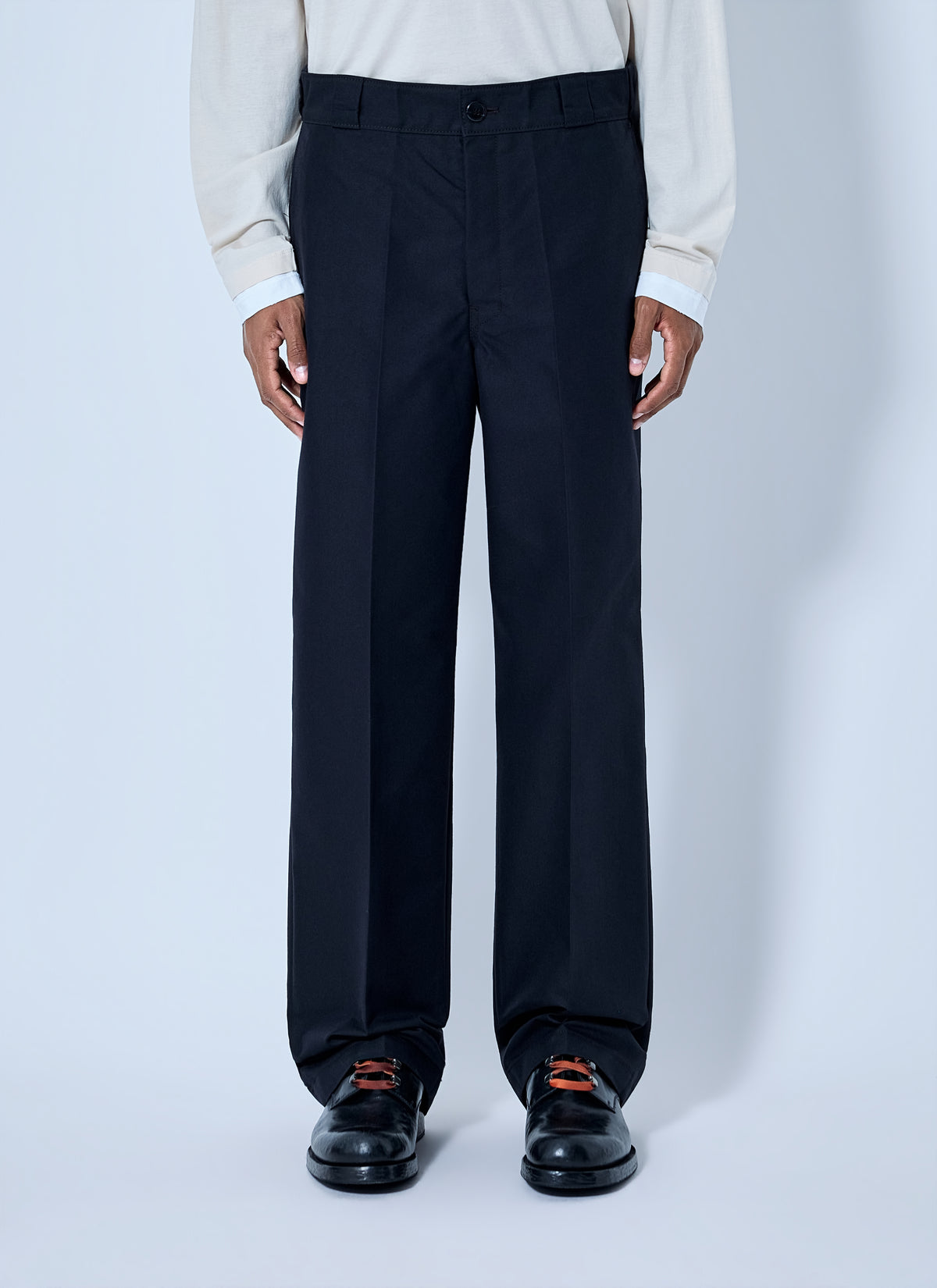 Prada Men Canvas Logo-Plaque Trousers PRADA
