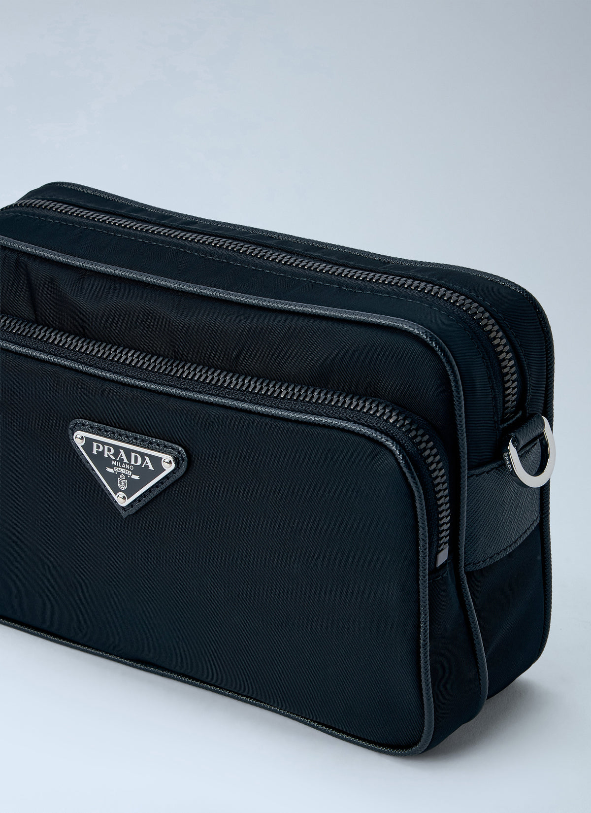 Prada Men Re-Nylon And Saffiano Leather Crossbody Bag PRADA