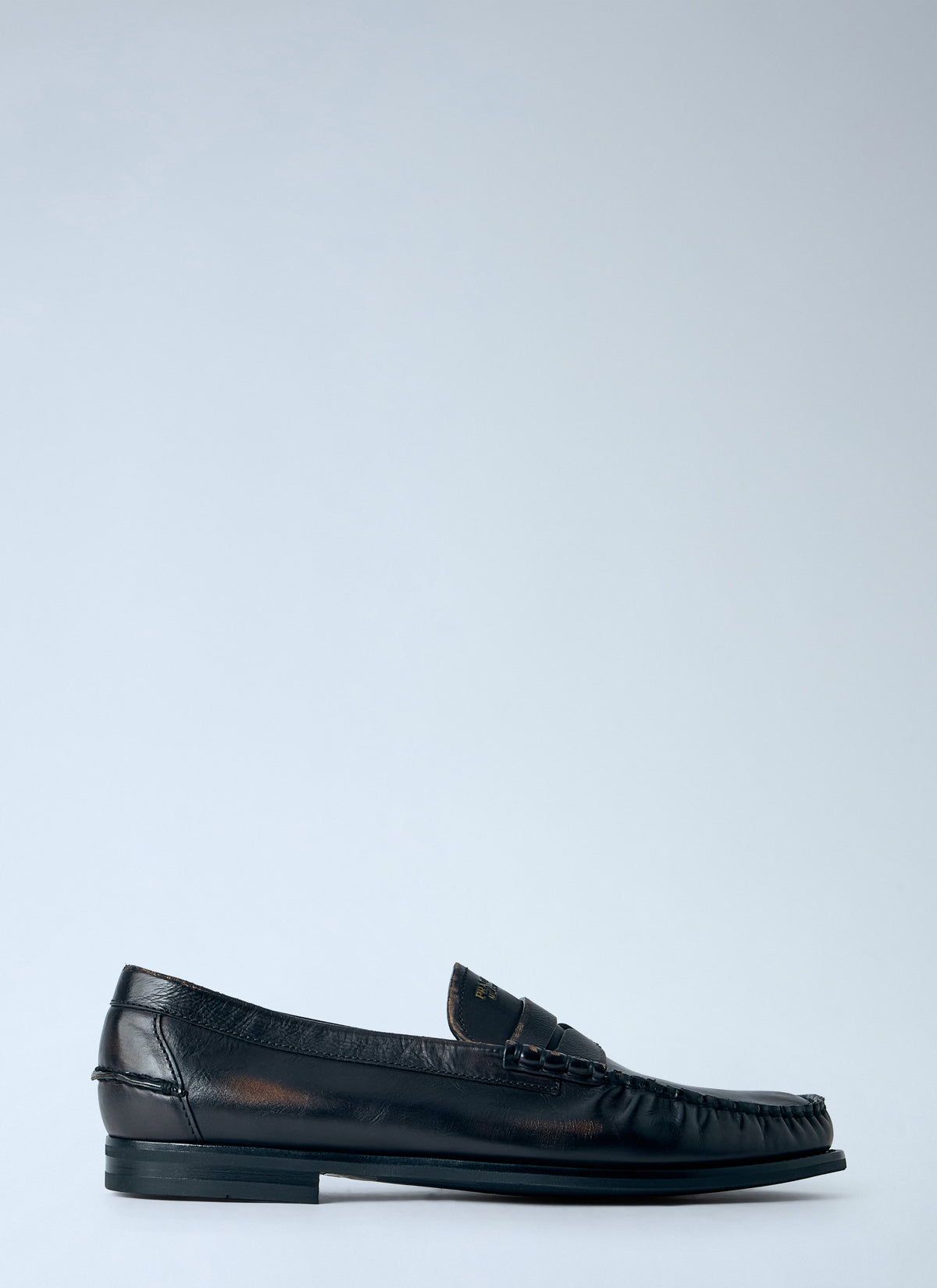 Prada Men Antiqued Leather Loafers PRADA