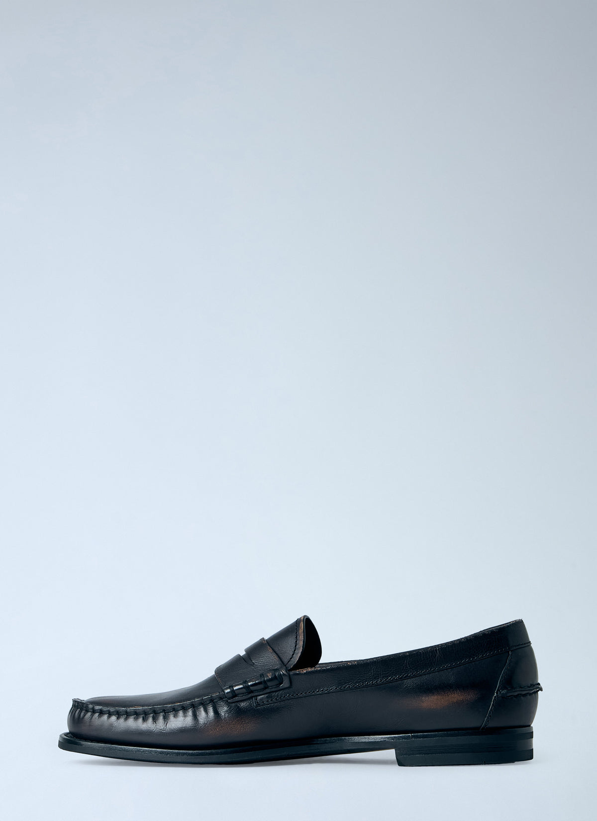 Prada Men Antiqued Leather Loafers PRADA