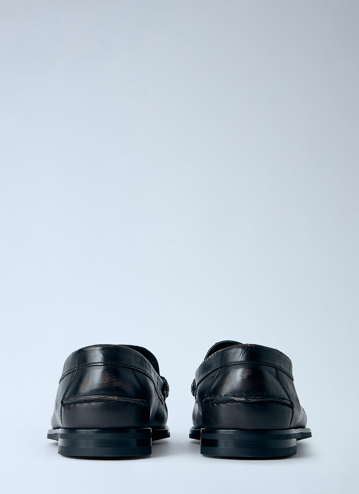 Prada Men Antiqued Leather Loafers PRADA