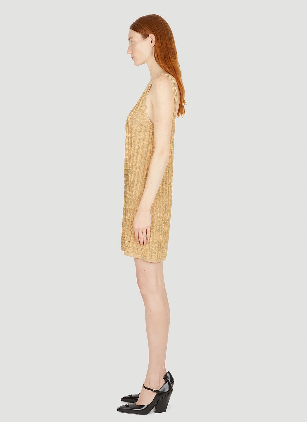Prada Women Metallic Cabel Knit Dress PRADA