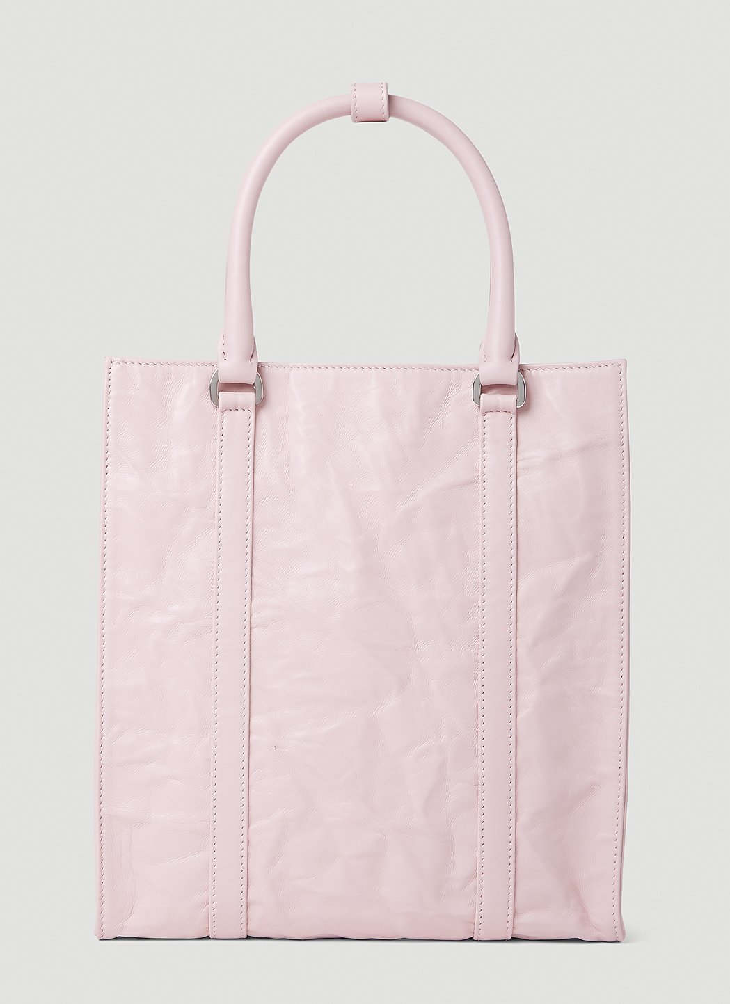 Prada Women Crinkled Leather Tote Bag PRADA