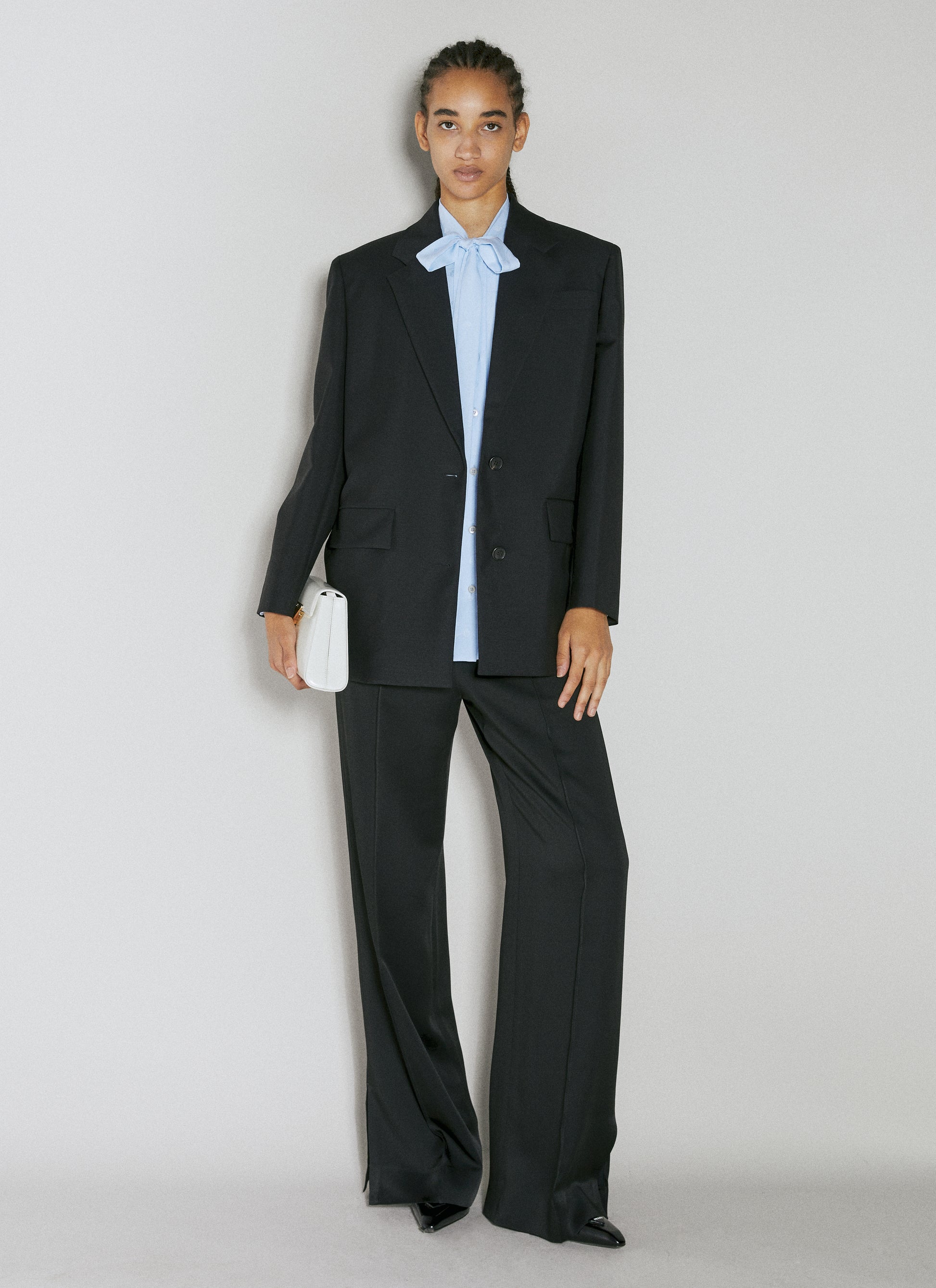 Prada Women Logo Jacquard Silk Shirt PRADA