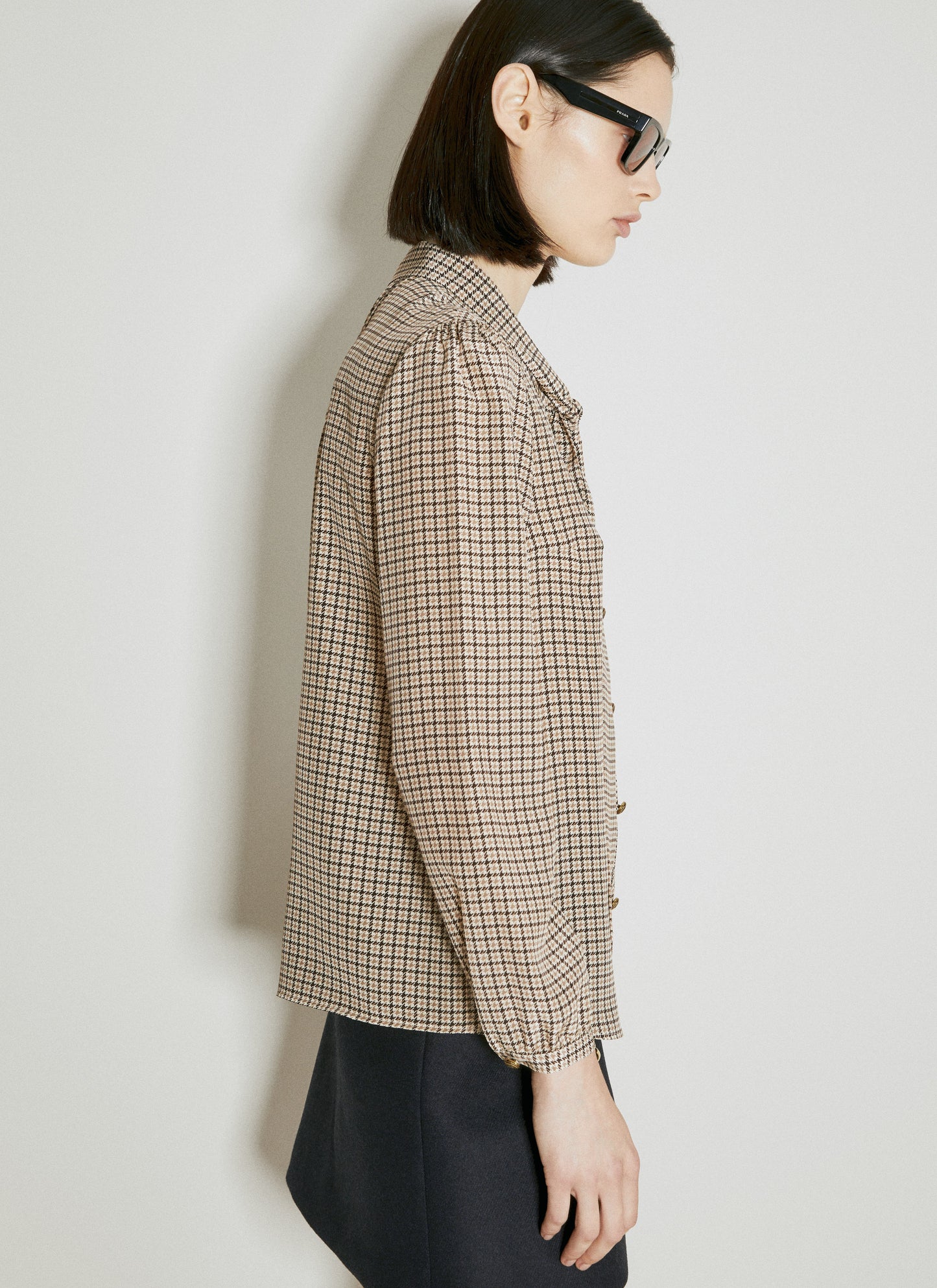 Prada Women Jacquard Crepe De Chine Shirt PRADA