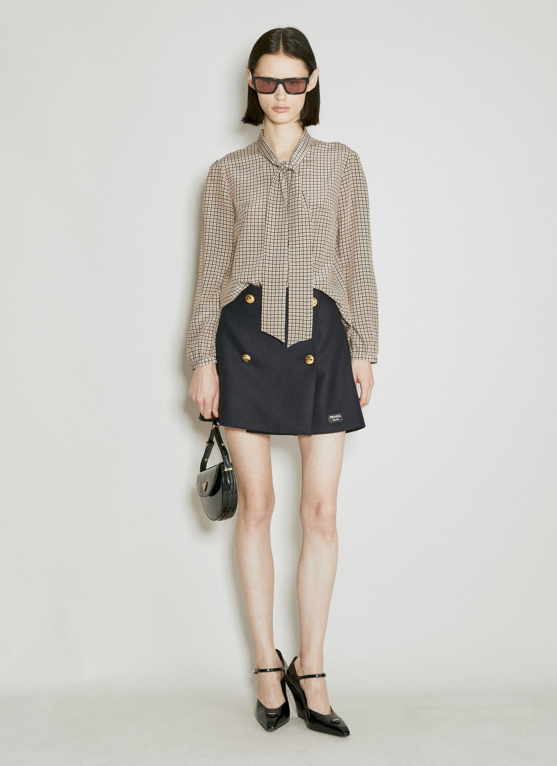 Prada Women Jacquard Crepe De Chine Shirt PRADA