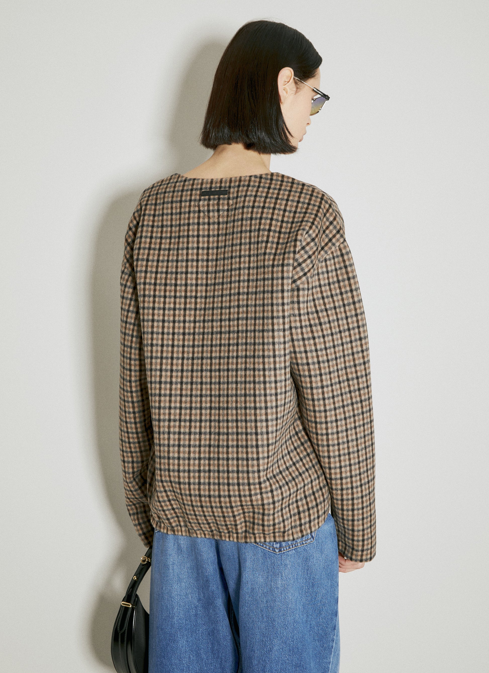 Prada Women Cashgora Check Top PRADA