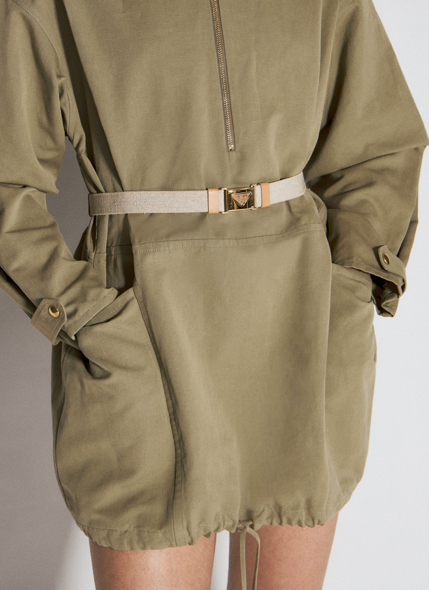 Prada Women Half-Zip Long Sleeve Dress PRADA