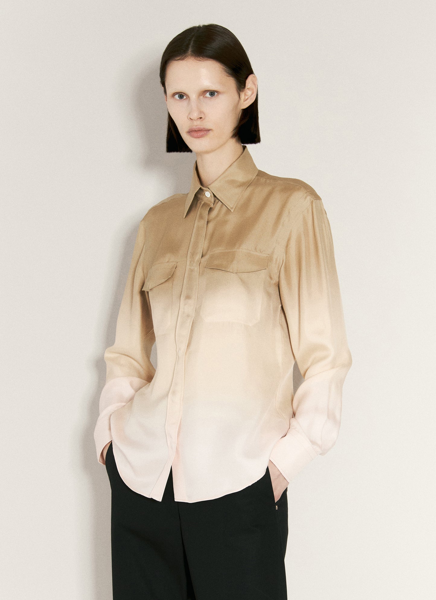 Prada Women Ombre Silk Shirt PRADA