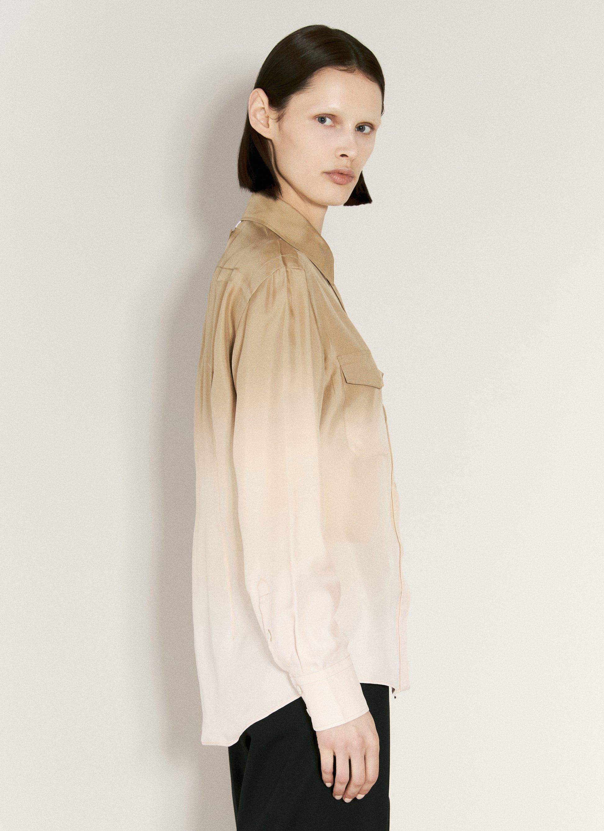 Prada Women Ombre Silk Shirt PRADA
