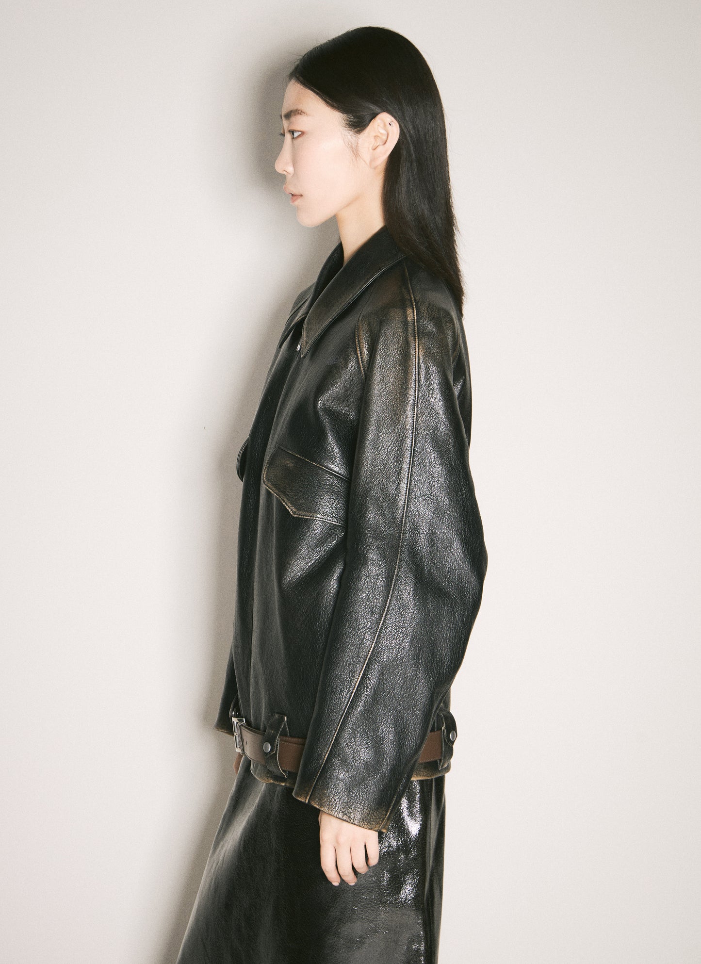 Prada Women Leather Blouson Jacket PRADA