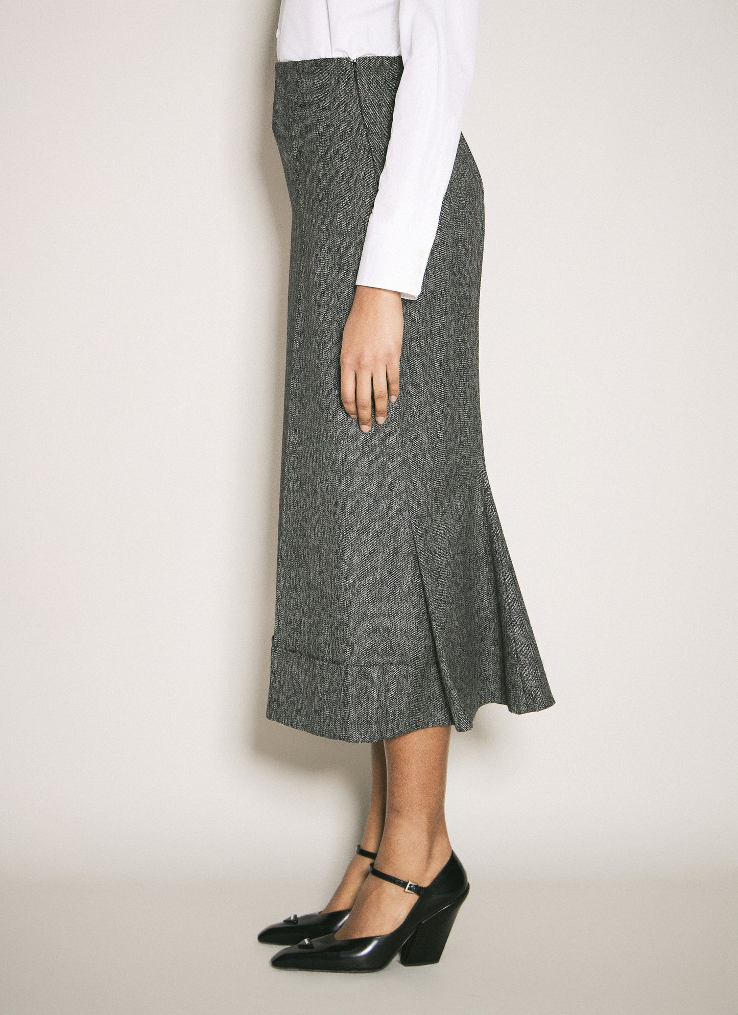 Prada Women Wool Maxi Skirt PRADA