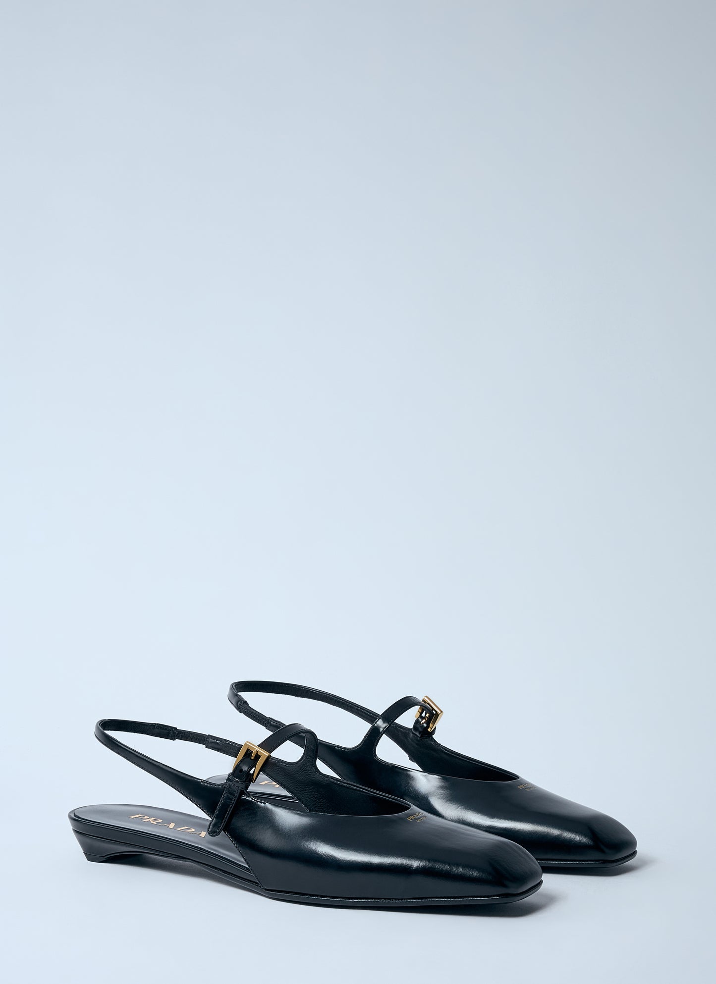 Prada Women Leather Slingback Ballerina Pumps PRADA
