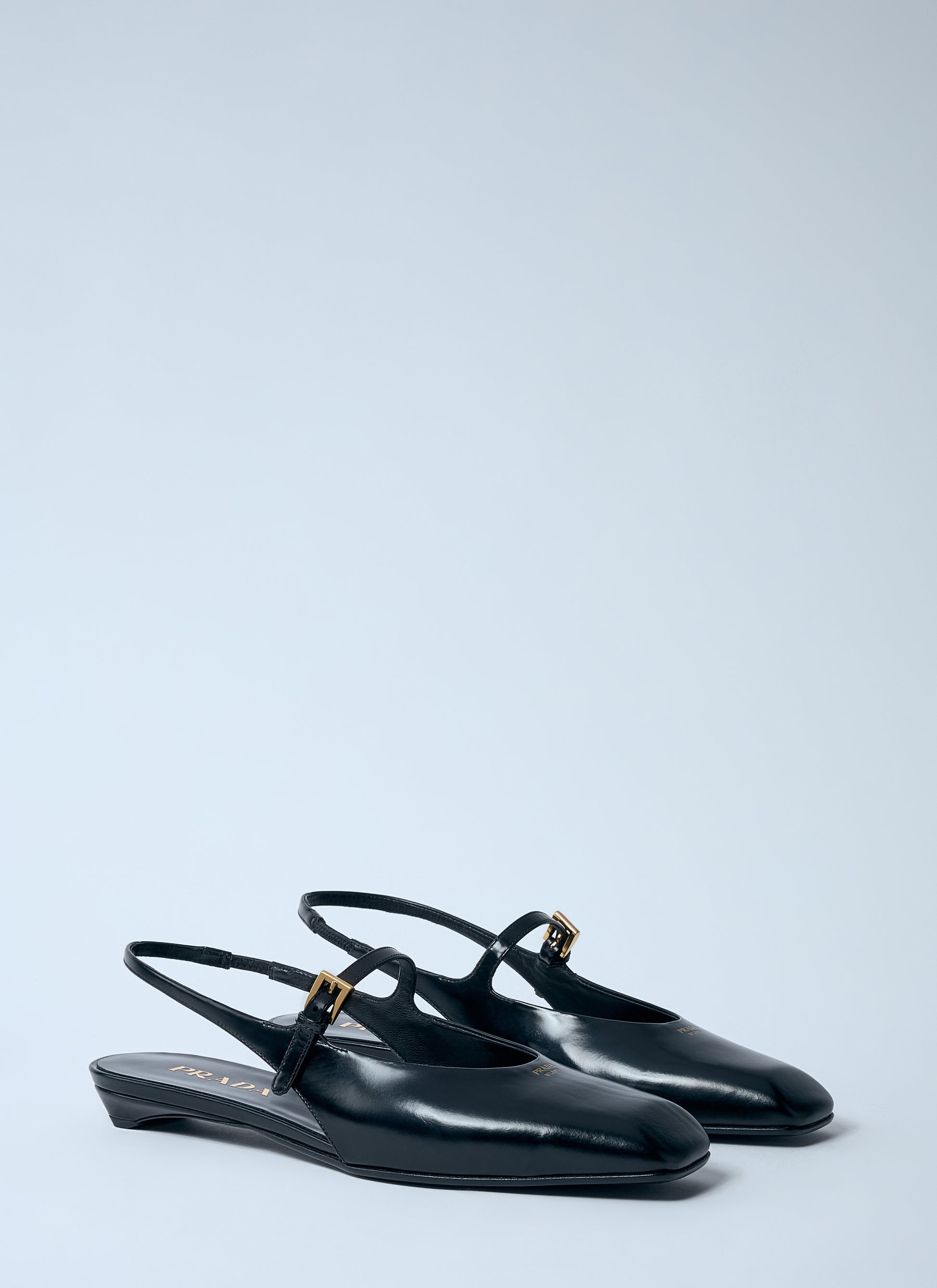 Prada Women Leather Slingback Ballerina Pumps PRADA