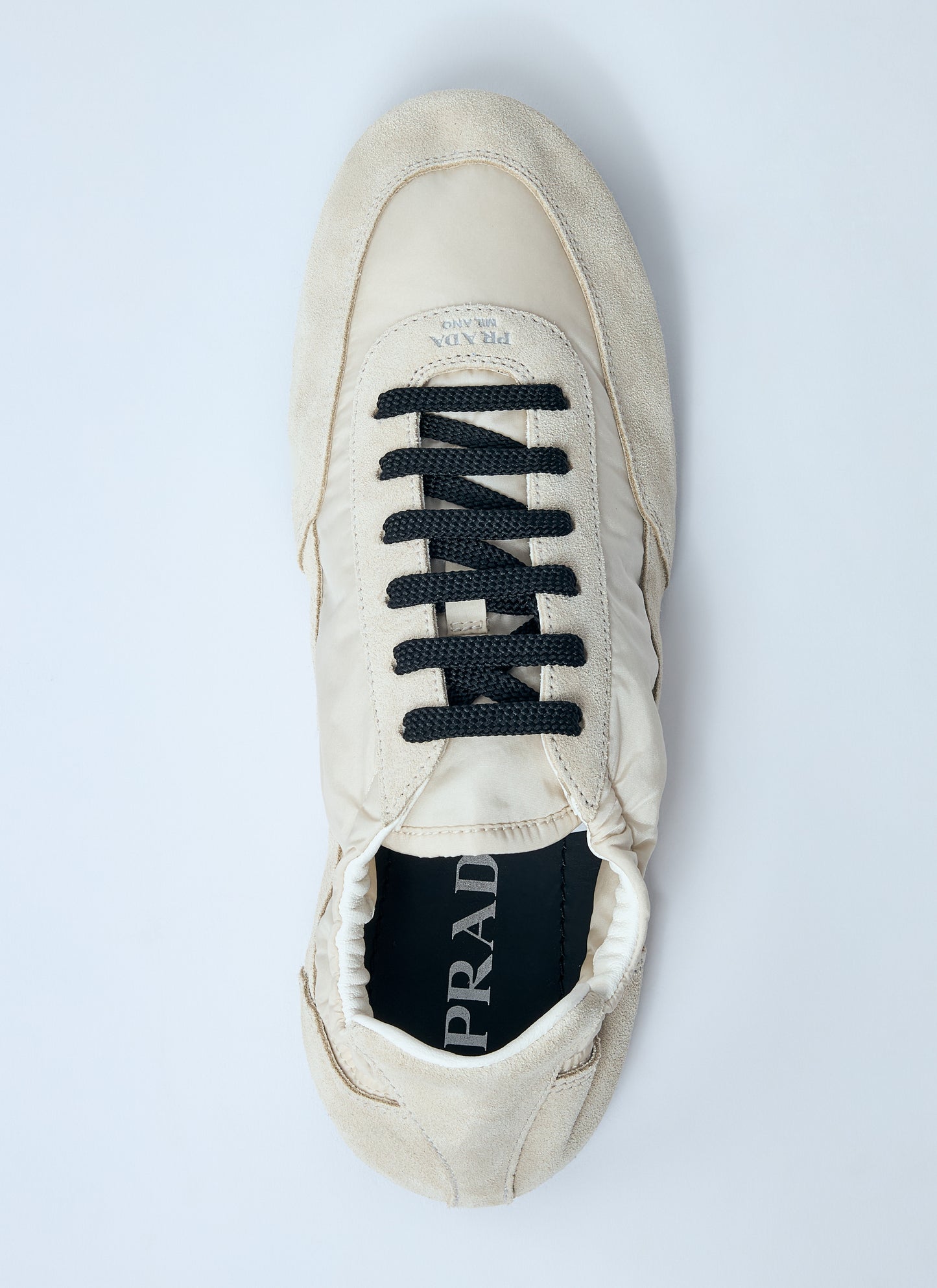 Prada Women Collapse Re-Nylon And Suede Sneakers PRADA