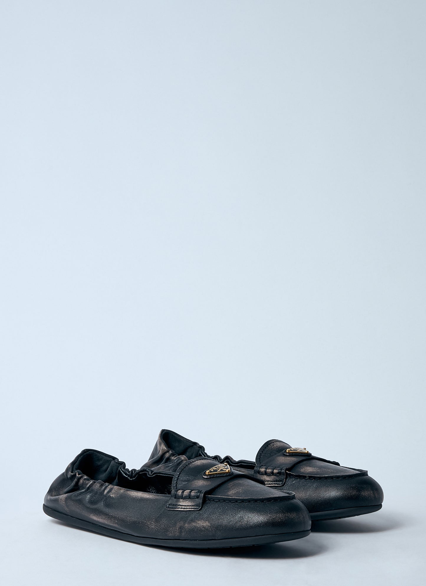 Prada Women Logo Plaque Loafters PRADA