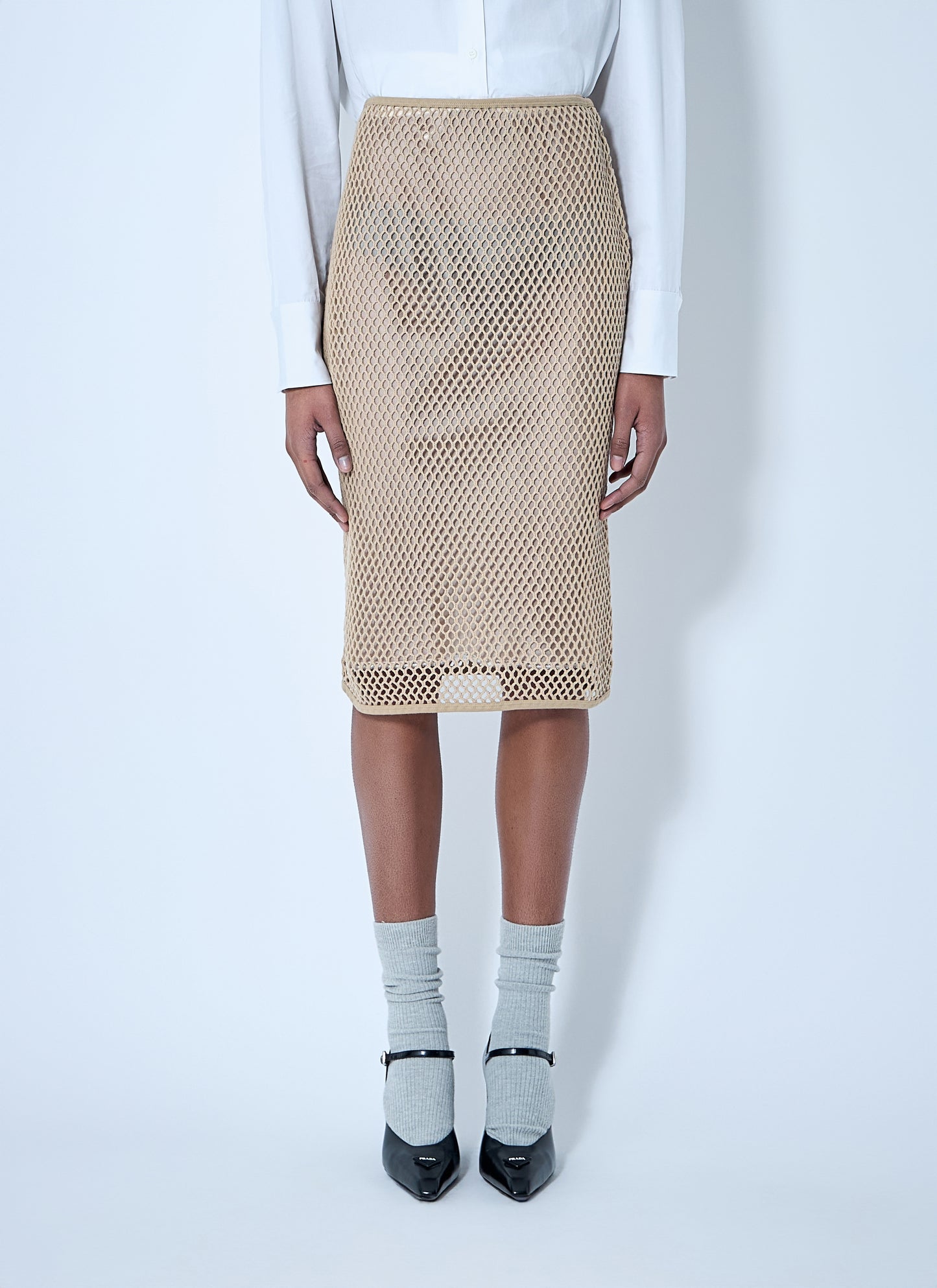 Prada Women Crochet Midi Skirt PRADA