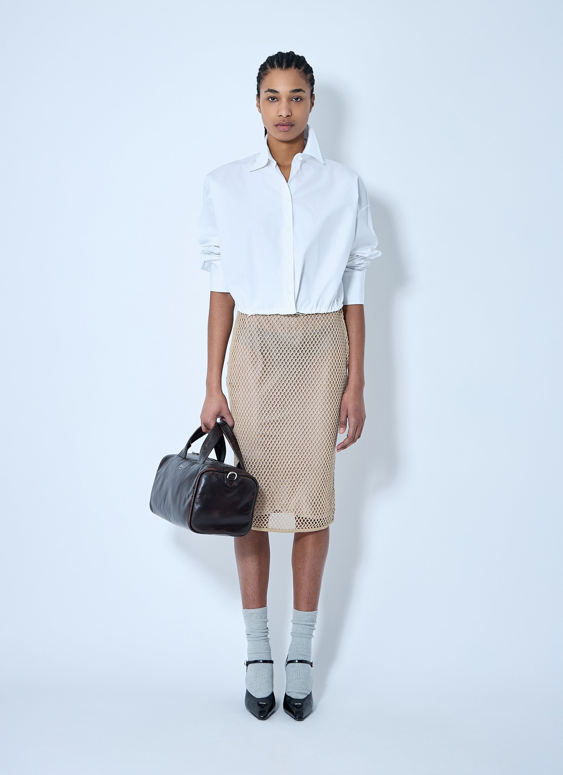 Prada Women Crochet Midi Skirt PRADA