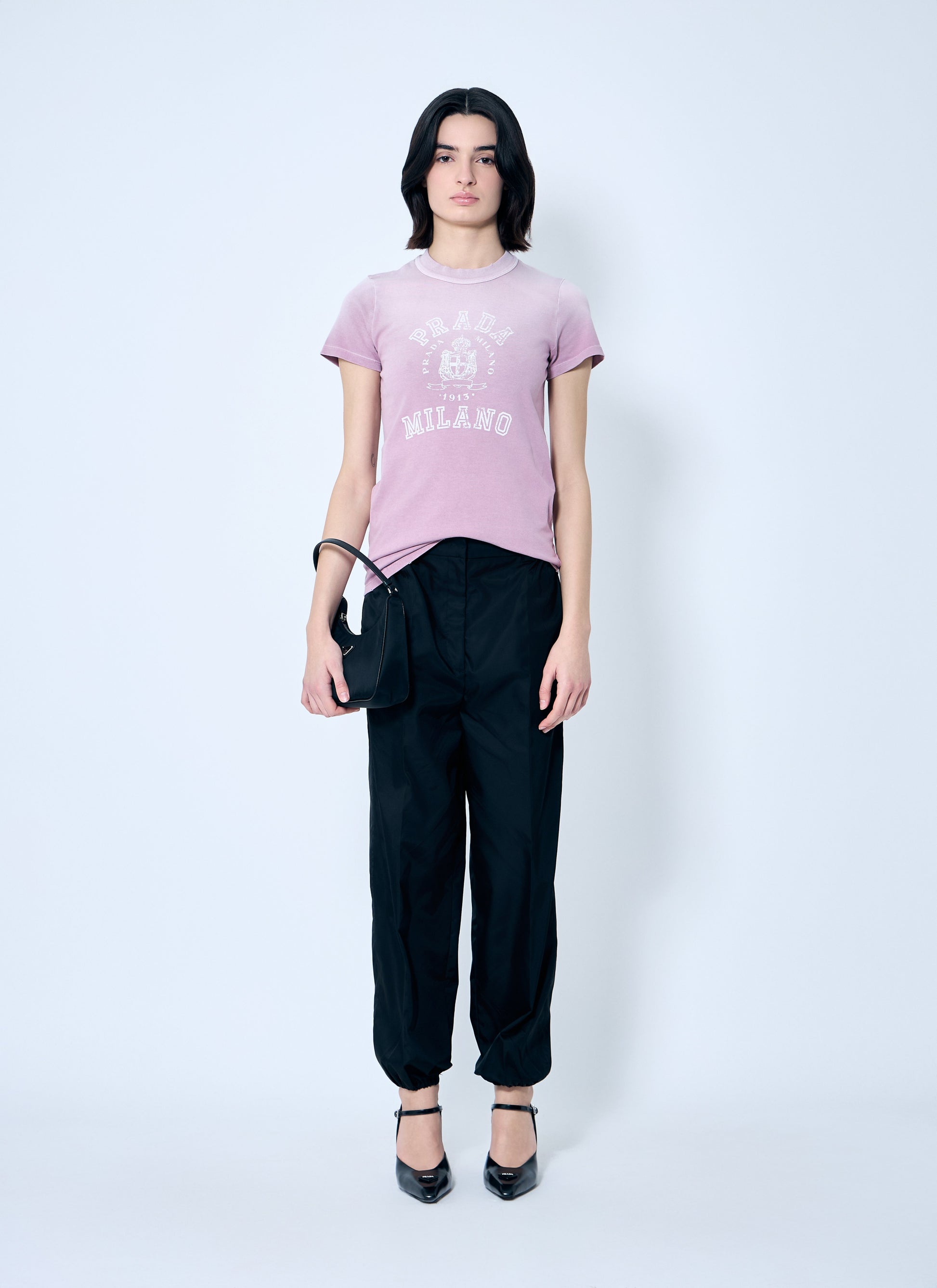 Prada Women Logo Print T-Shirt PRADA