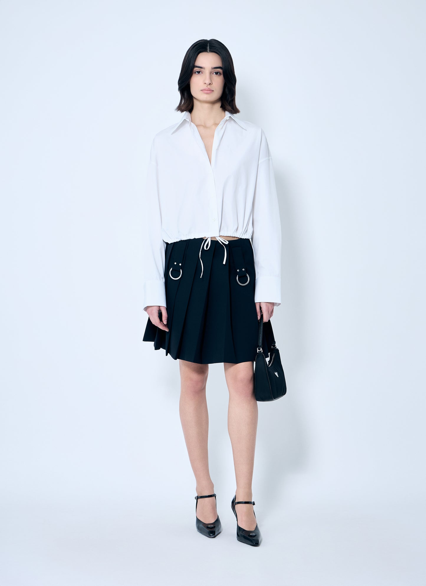 Prada Women Pleated Wool Skirt PRADA
