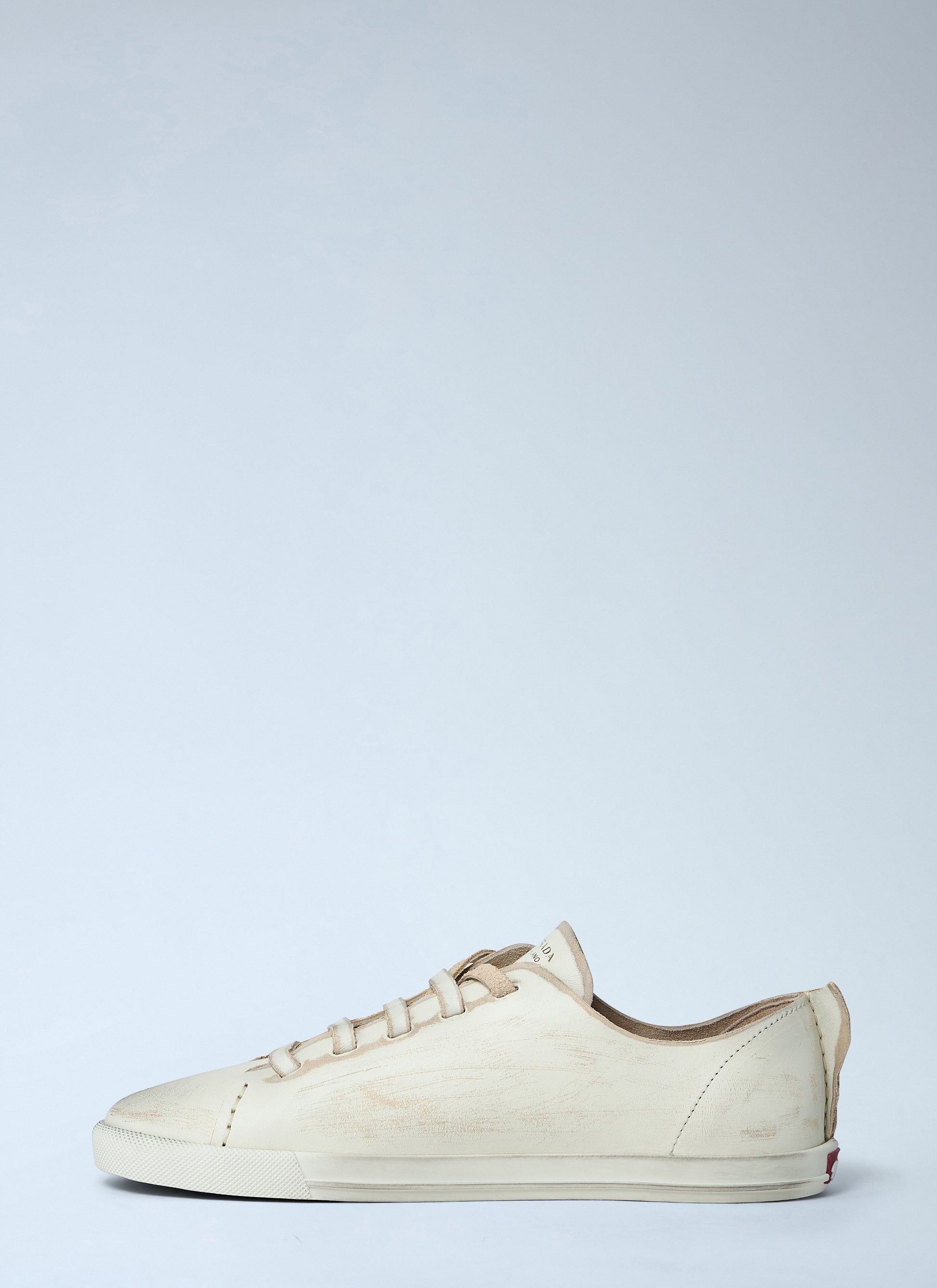 Prada Women Antiqued Leather Sneakers PRADA