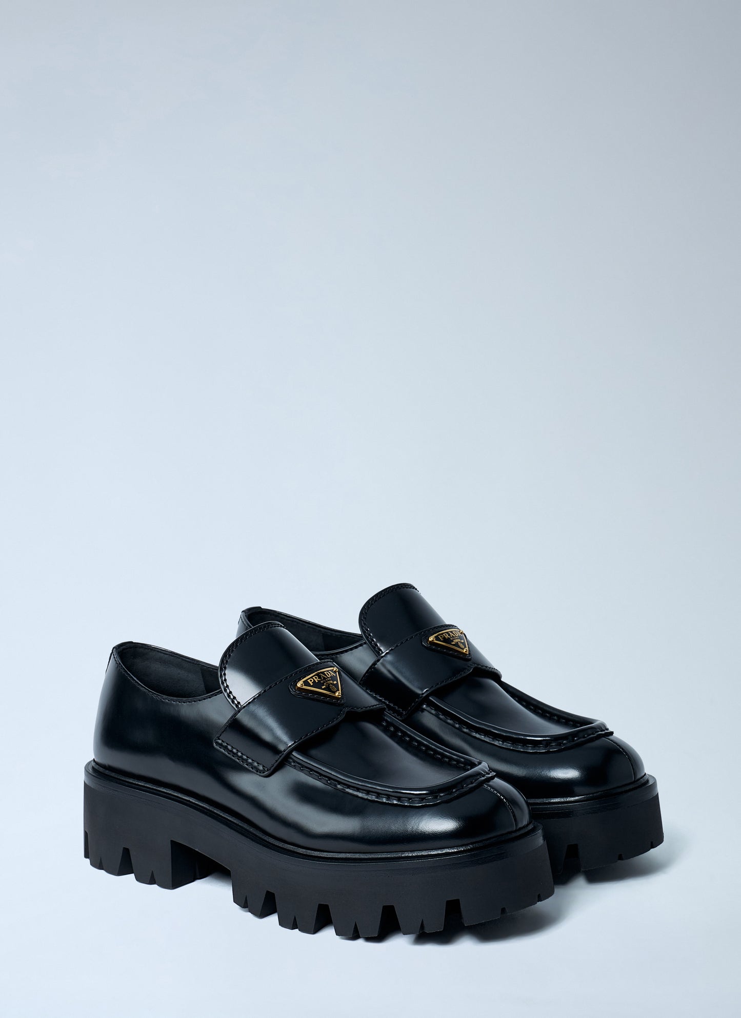Prada Women Mocassini Spazzolato Nero PRADA