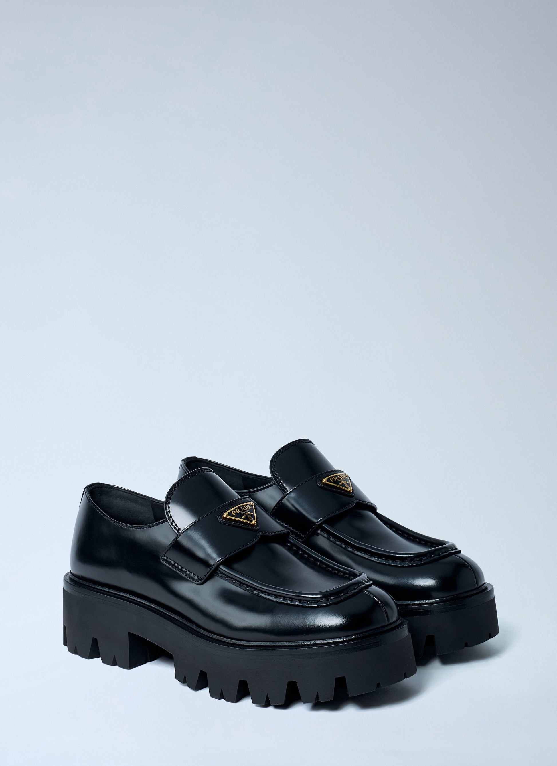 Prada Women Mocassini Spazzolato Nero PRADA