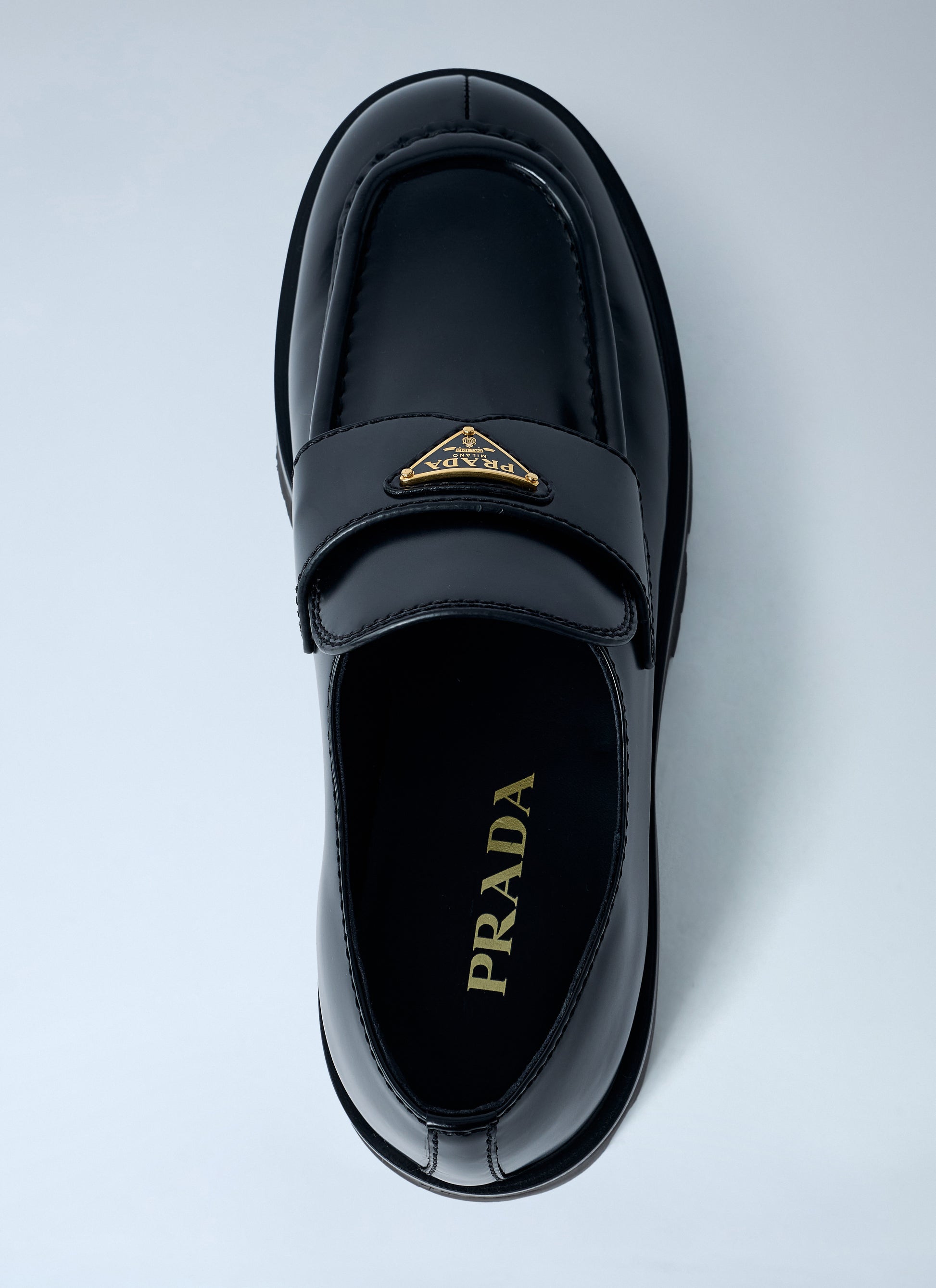 Prada Women Mocassini Spazzolato Nero PRADA