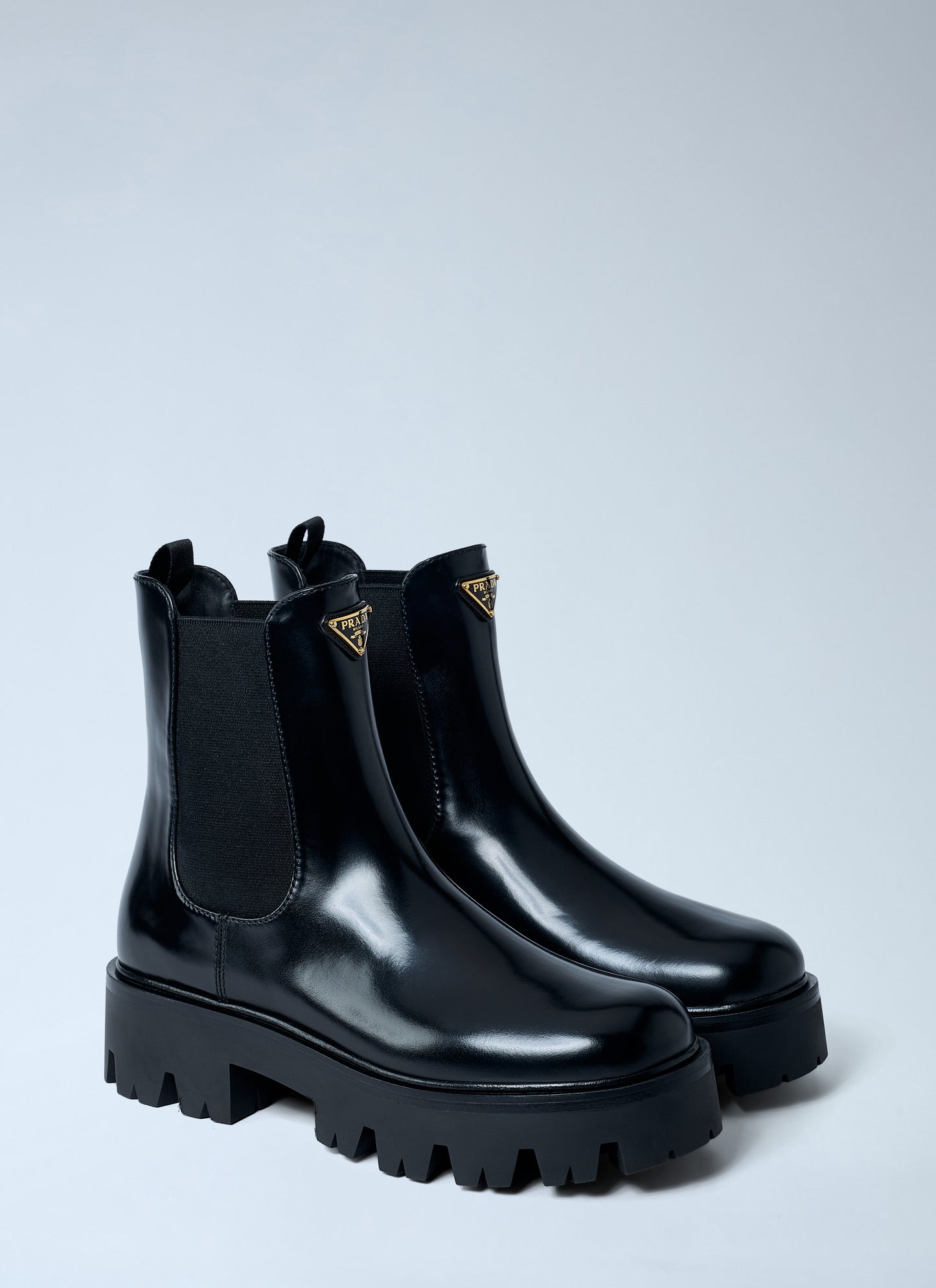 Prada Women Logo Plaque Ankle Boots PRADA