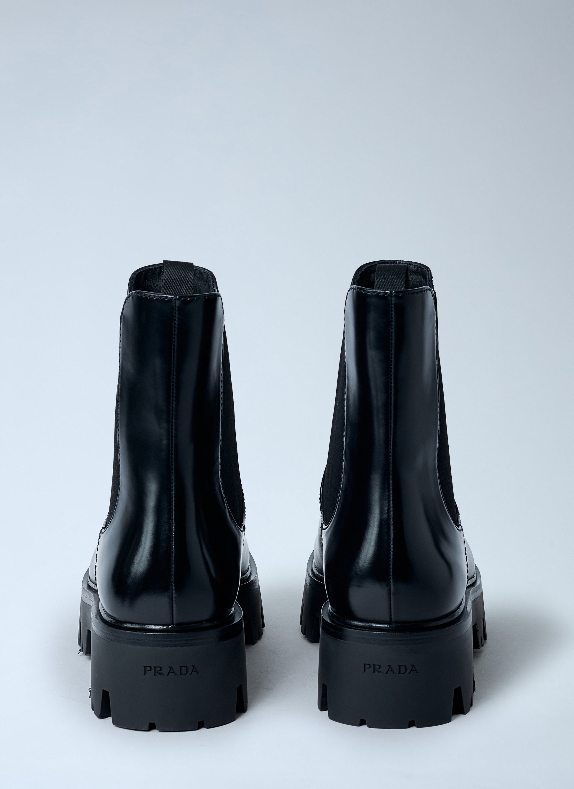 Prada Women Logo Plaque Ankle Boots PRADA