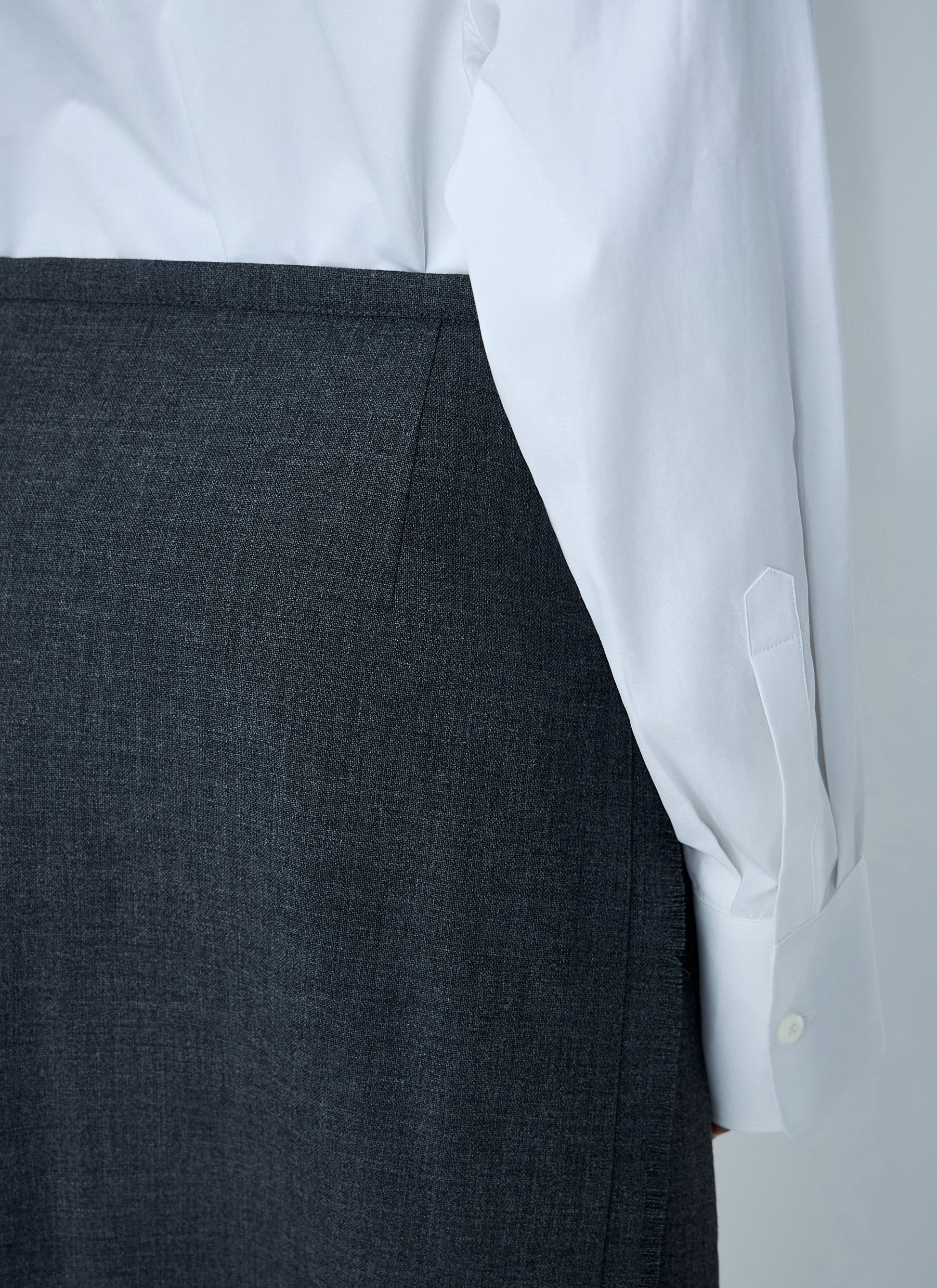 Prada Women Pleated Rush Stitch Skirt With Belt PRADA