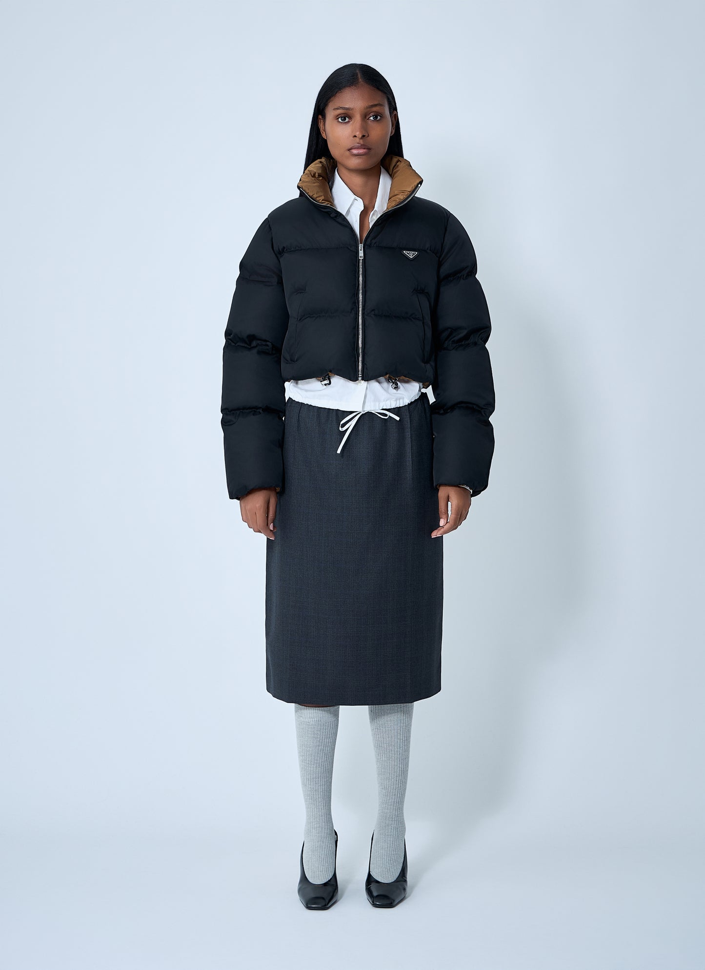 Prada Women Short Re-Nylon Down Jacket PRADA