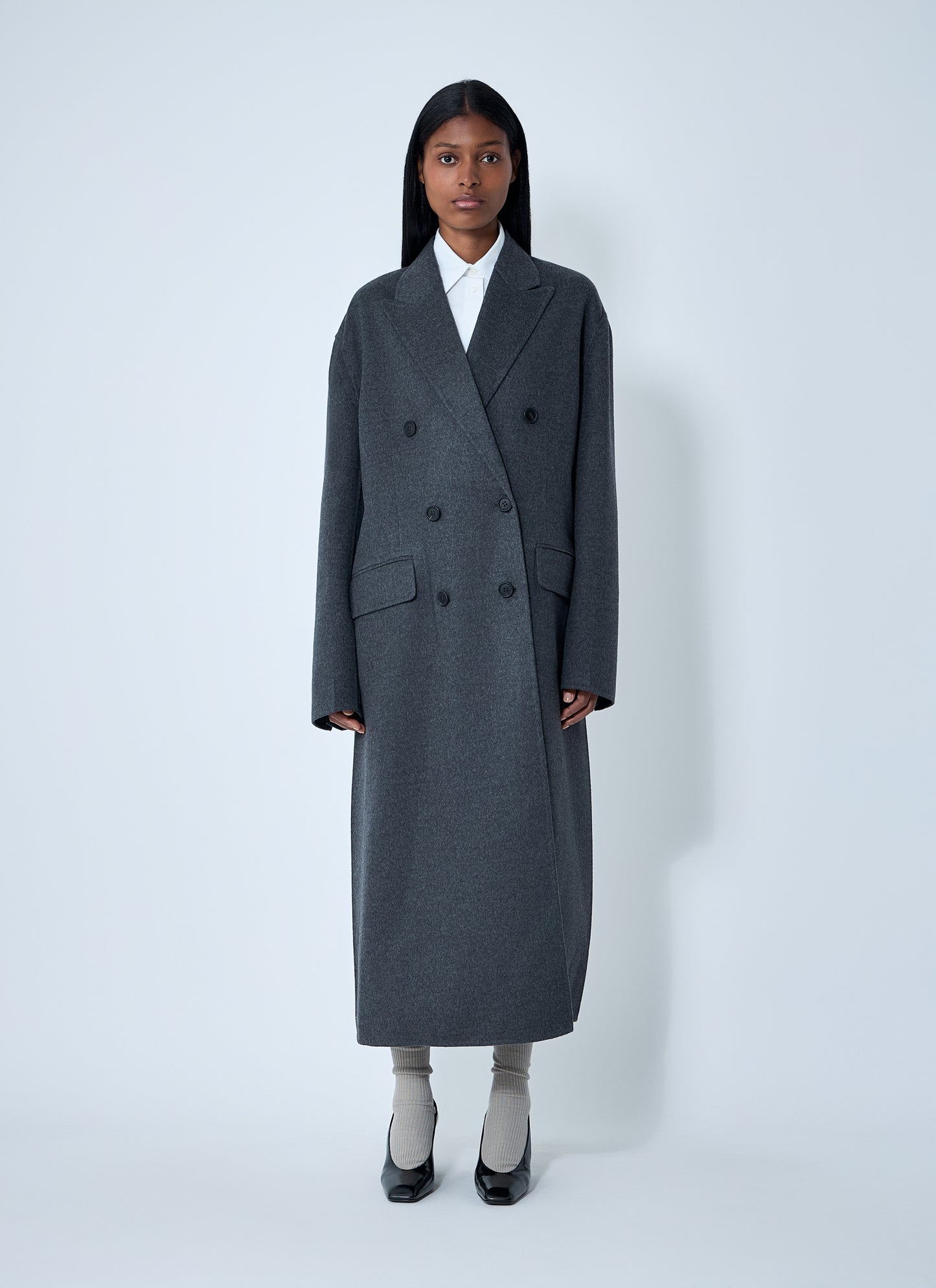 Prada Women Long Wool-Blend Coat PRADA