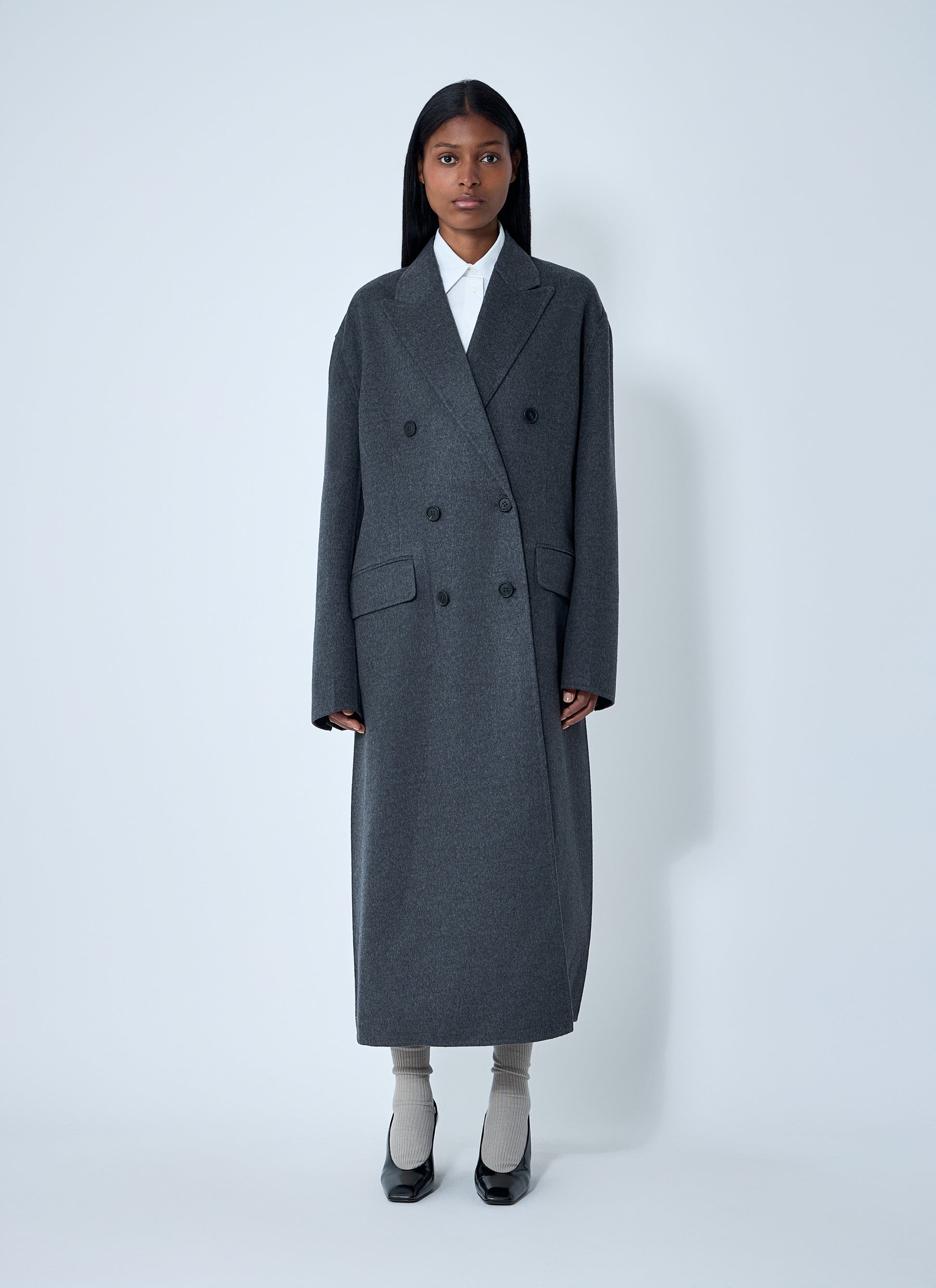 Prada Women Long Wool-Blend Coat PRADA
