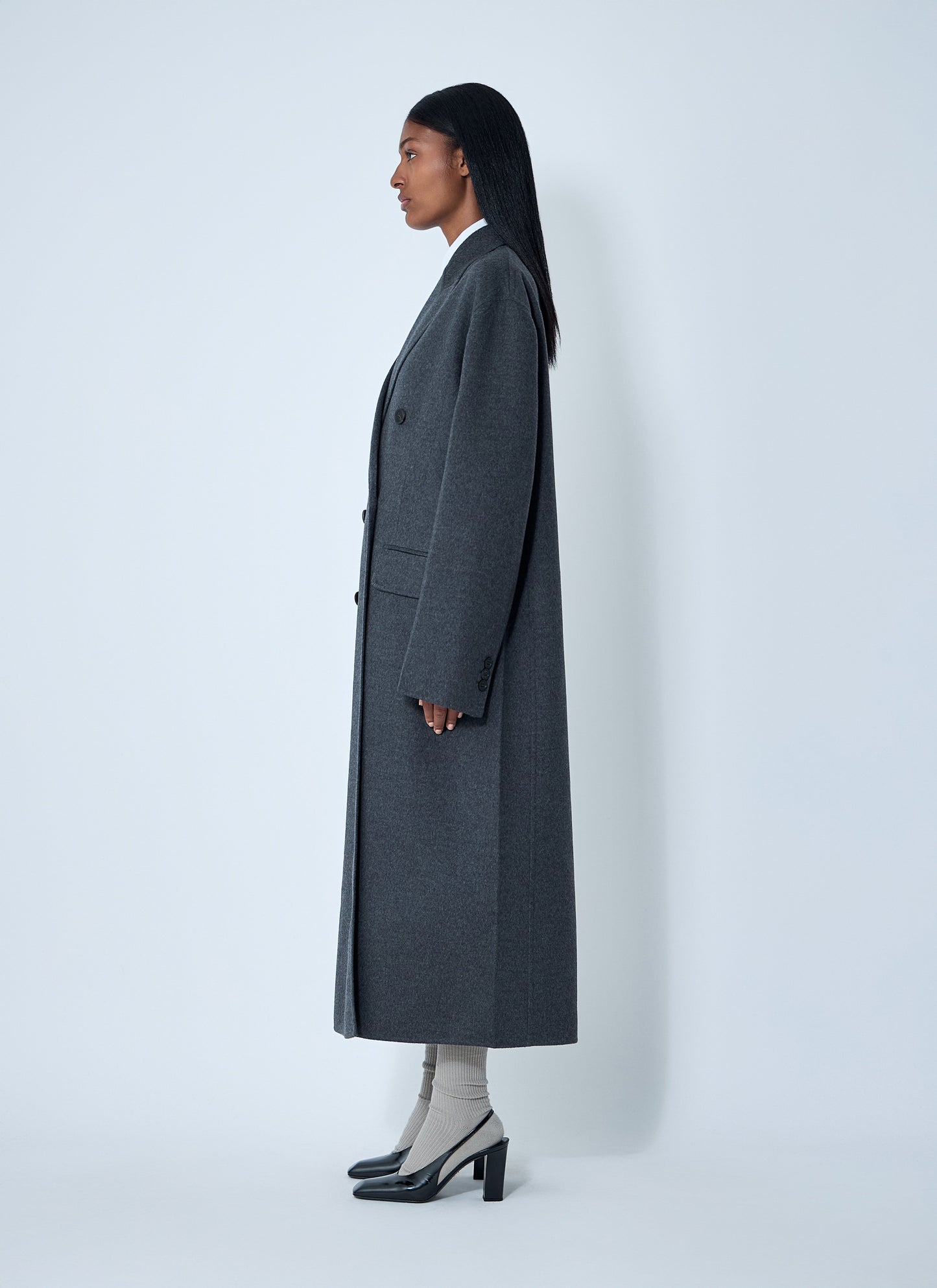 Prada Women Long Wool-Blend Coat PRADA