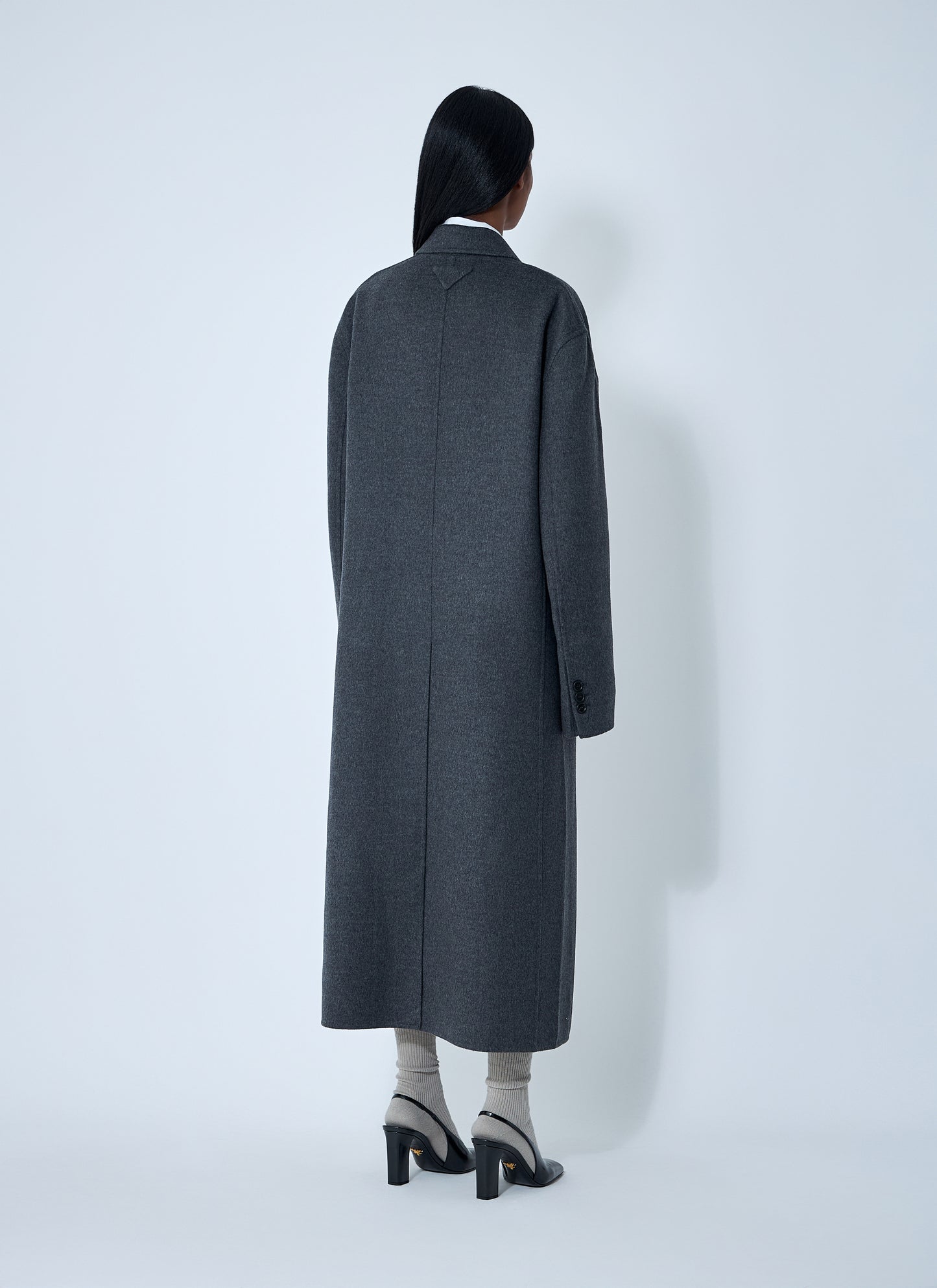 Prada Women Long Wool-Blend Coat PRADA