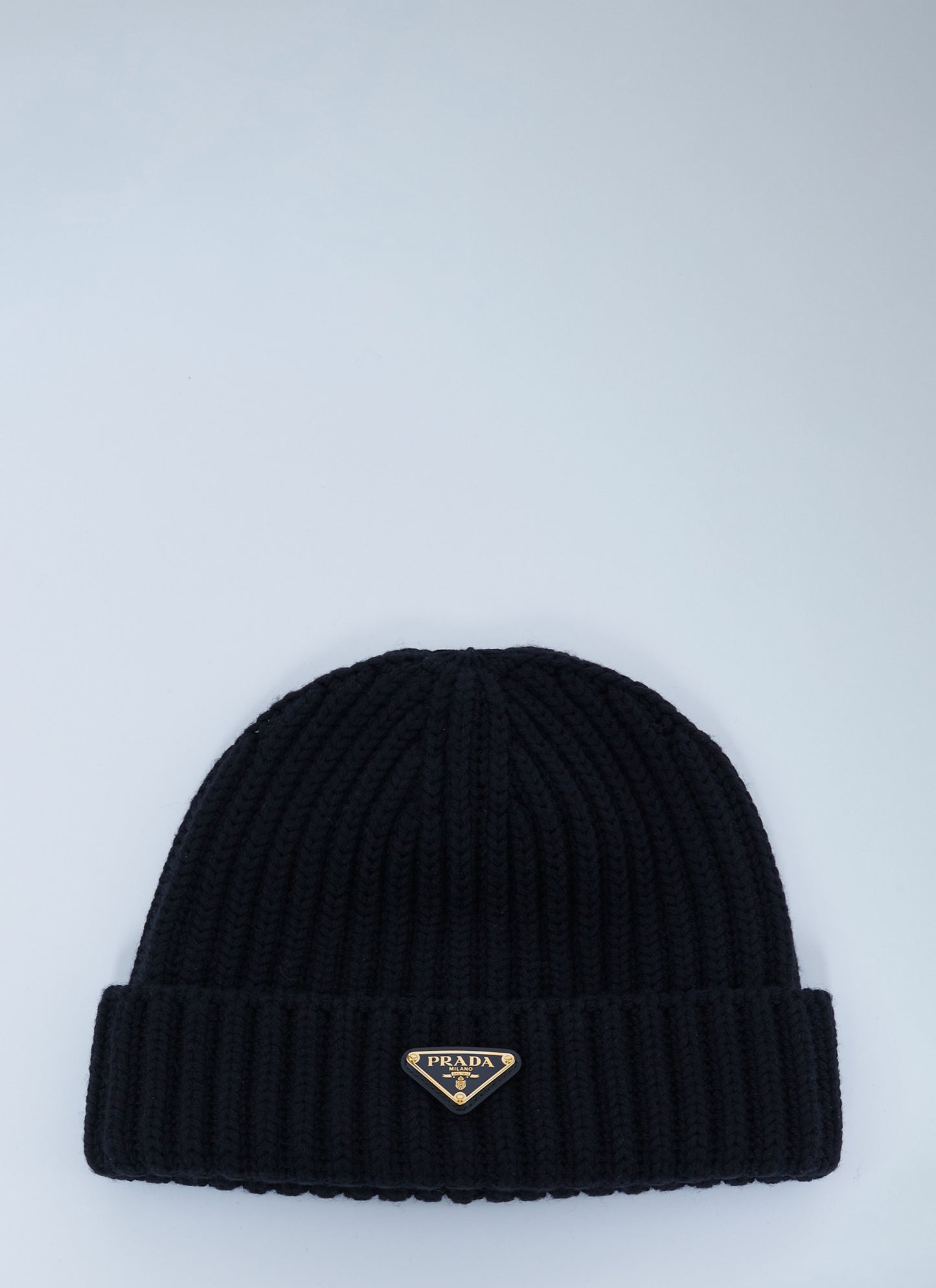 Prada Women Logo Motif Beanie Hat PRADA