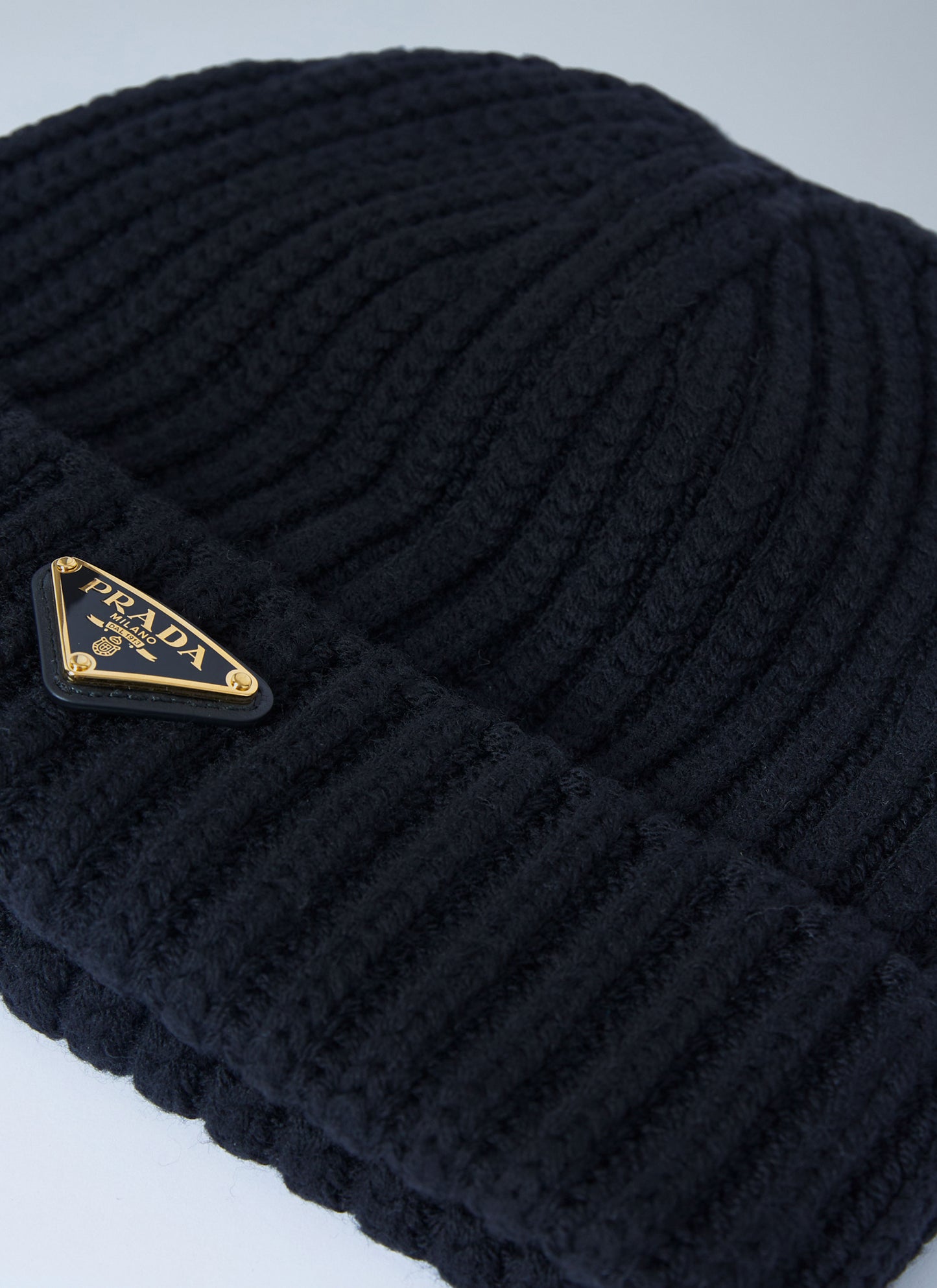 Prada Women Logo Motif Beanie Hat PRADA