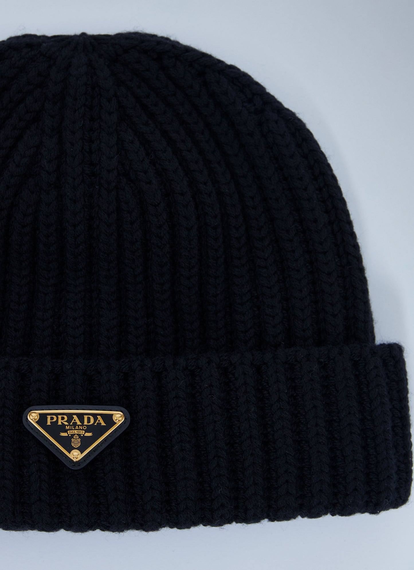 Prada Women Logo Motif Beanie Hat PRADA