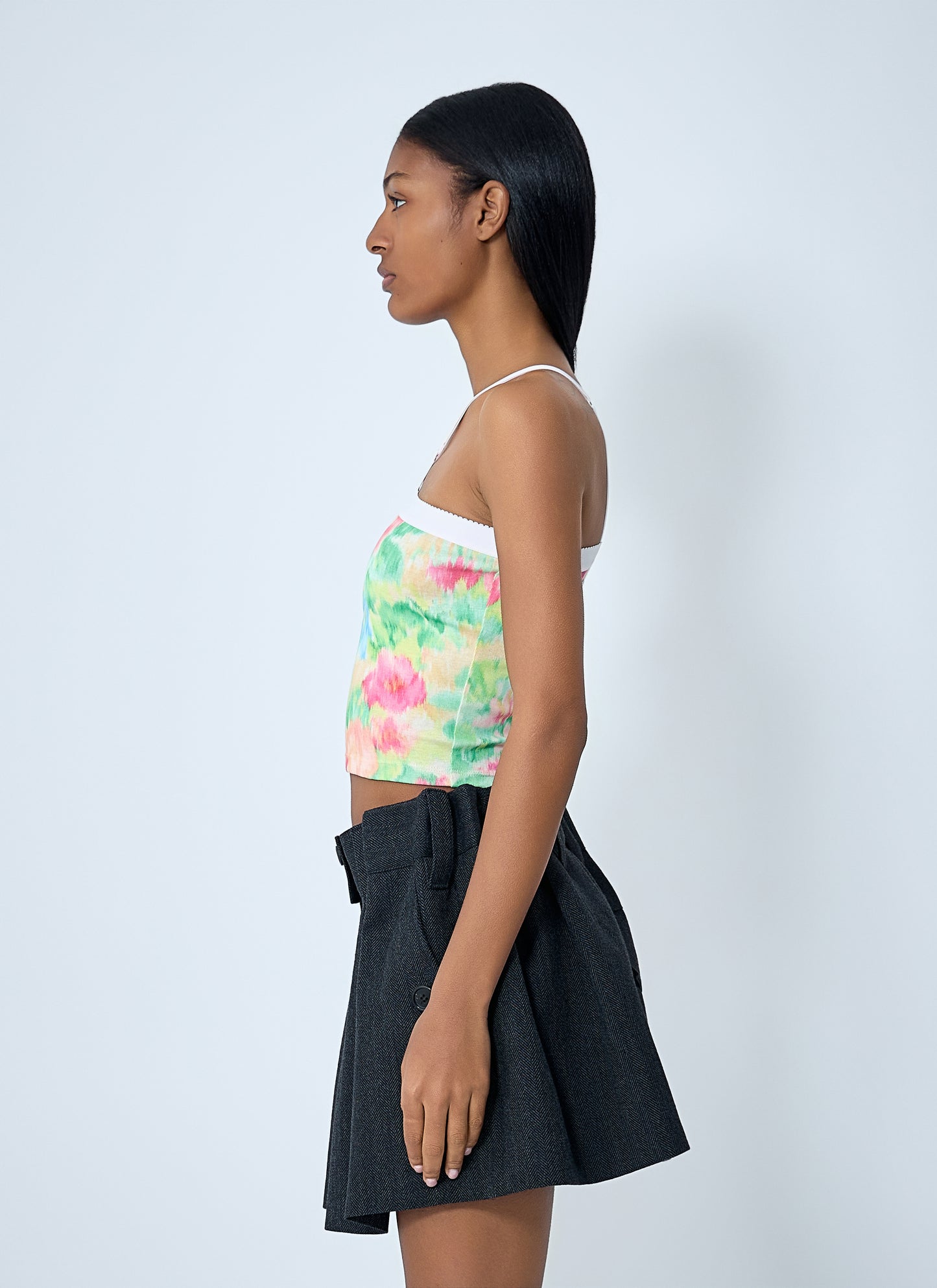 Prada Women Rib Floral Print Top PRADA