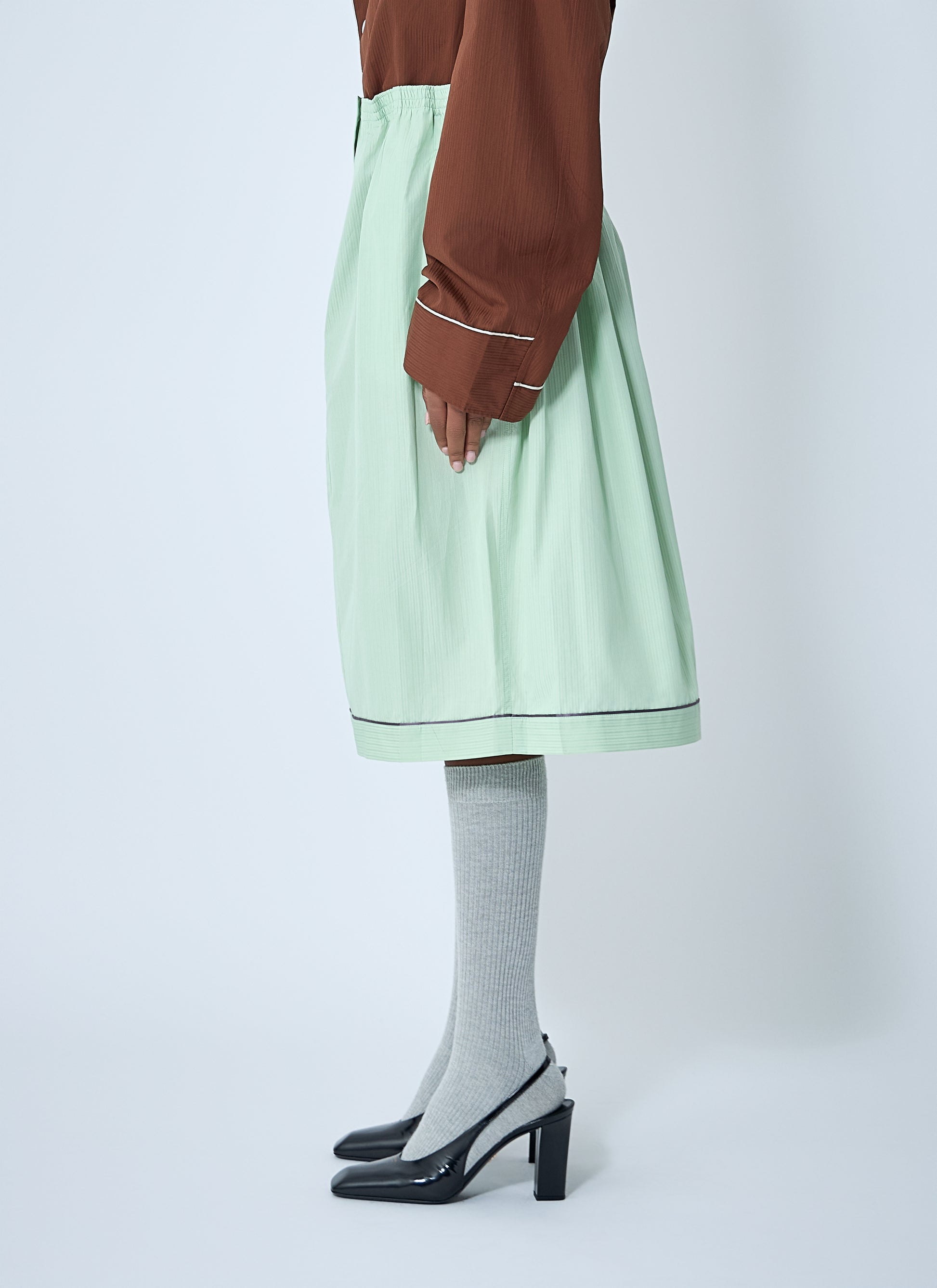 Prada Women Cotton Midi Skirt PRADA