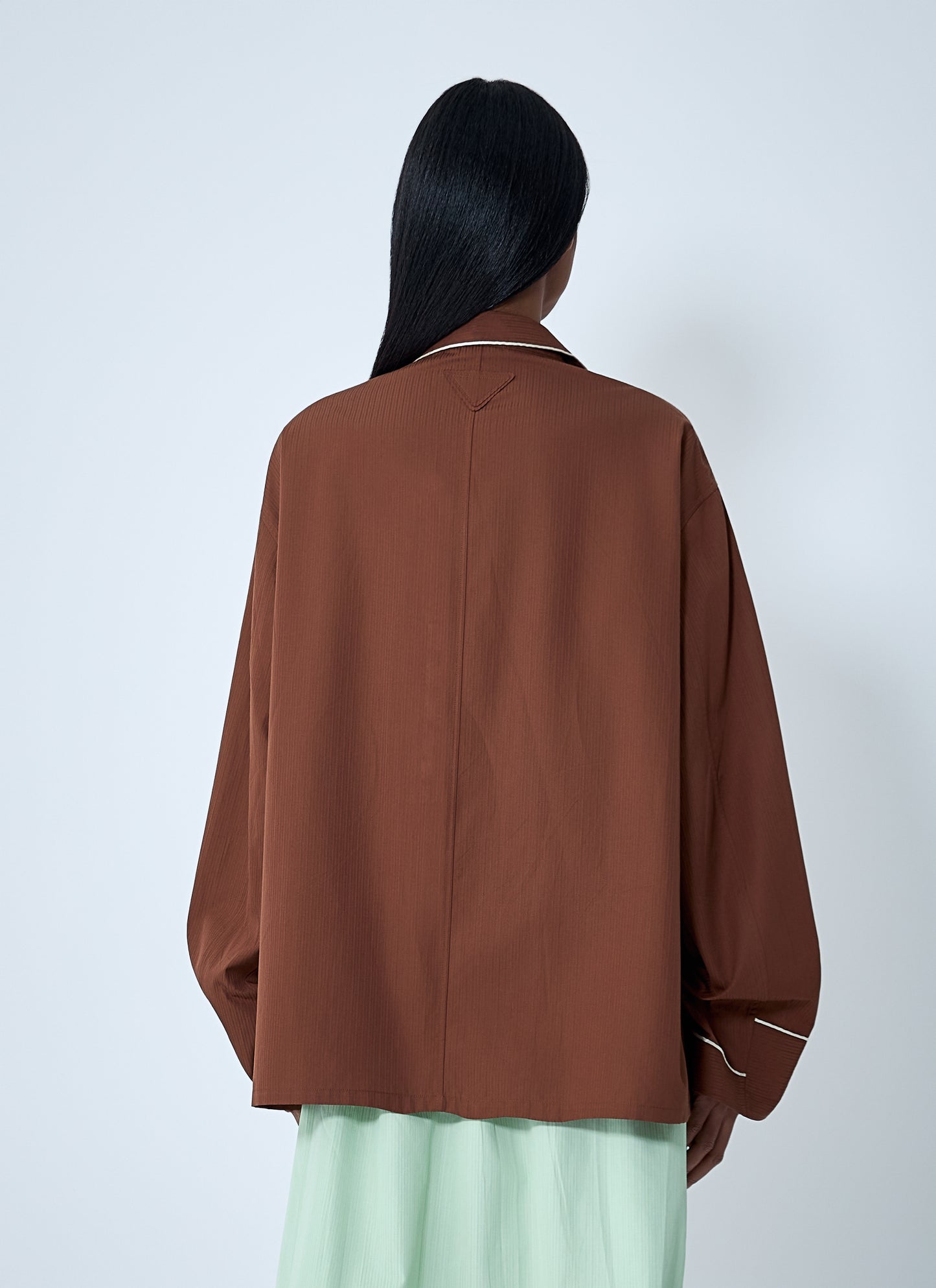 Prada Women Cotton Shirt With Contrast Trim PRADA