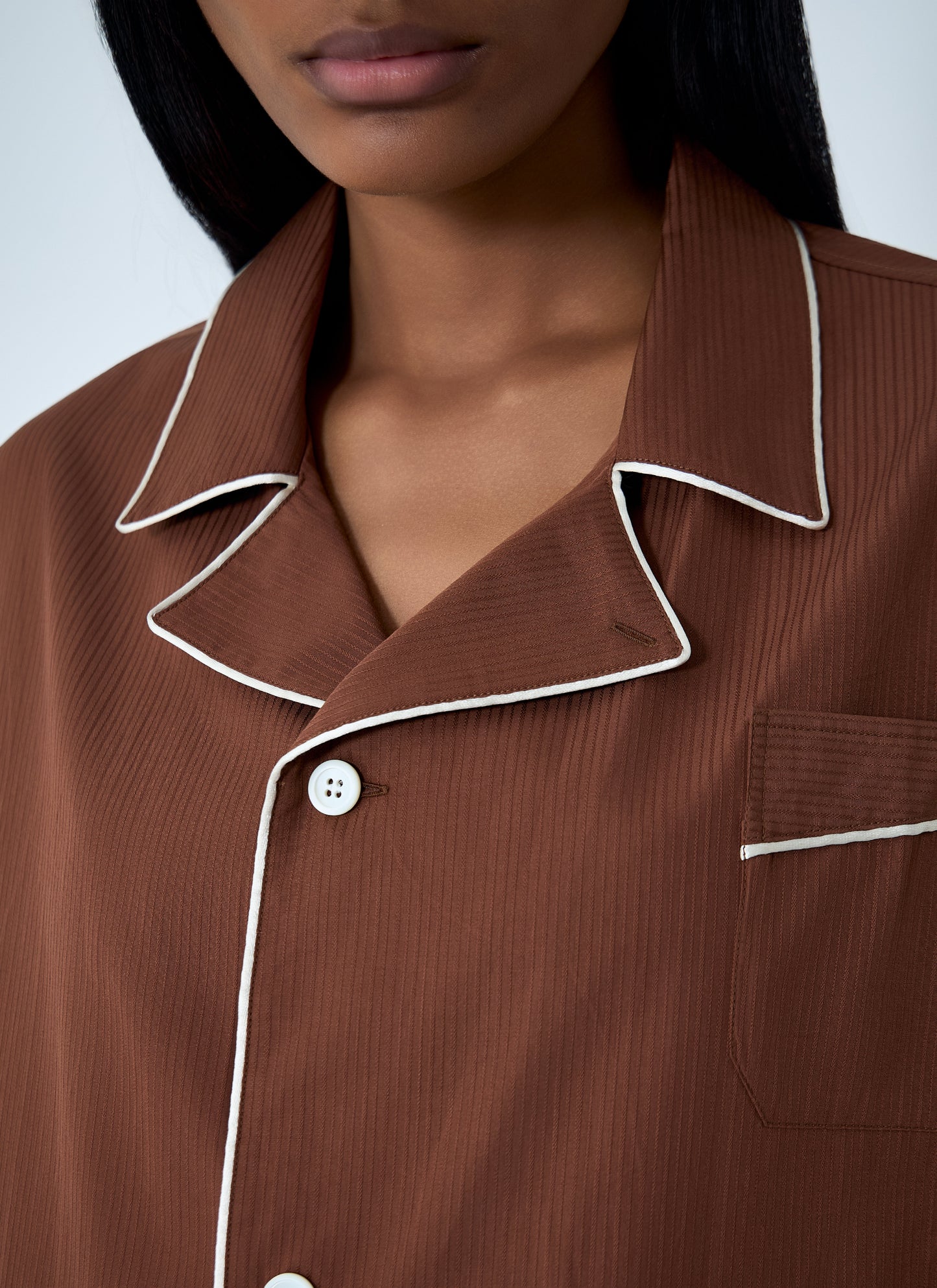 Prada Women Cotton Shirt With Contrast Trim PRADA