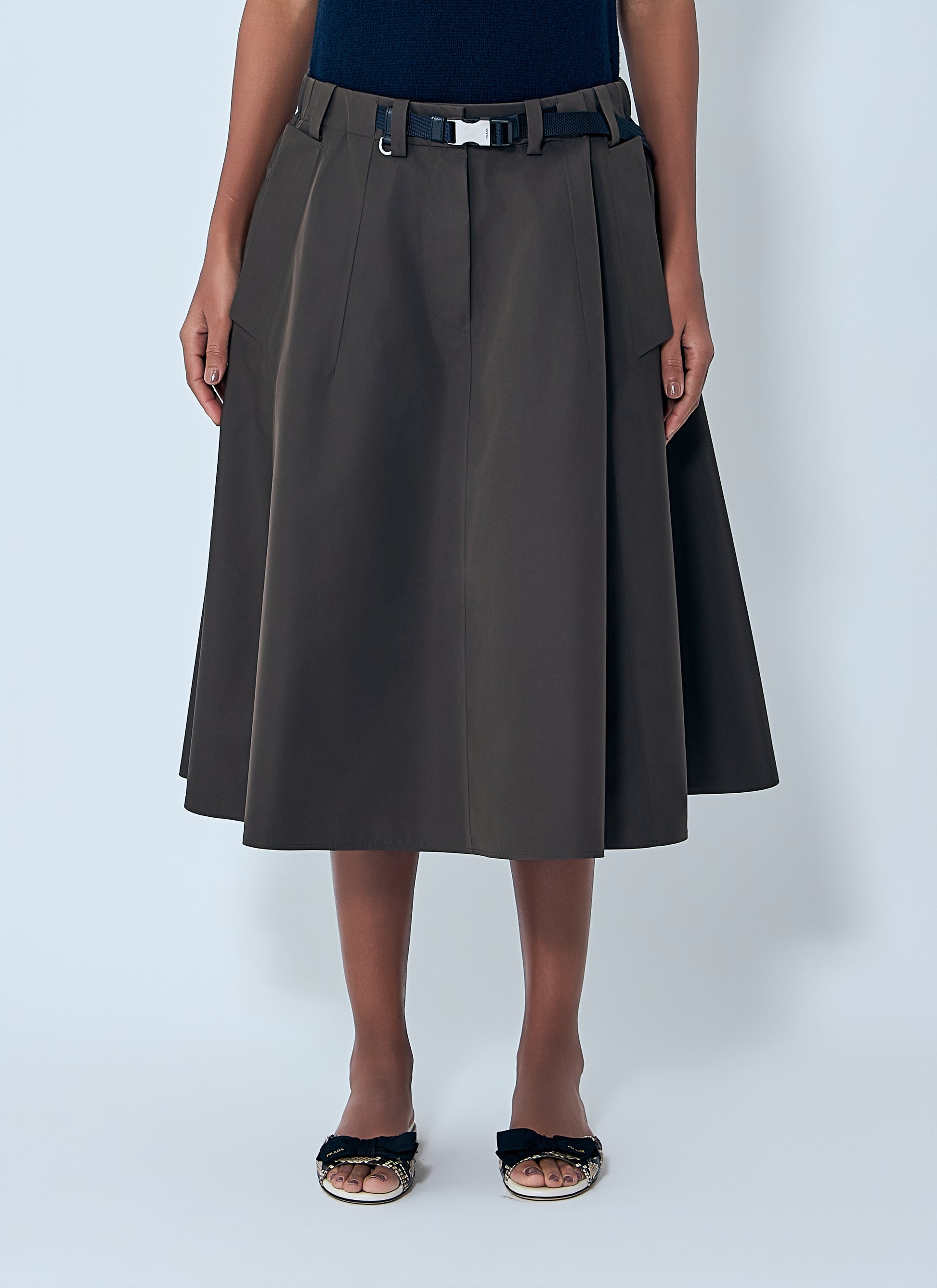 Prada Women Technical Fabric Circle Skirt PRADA