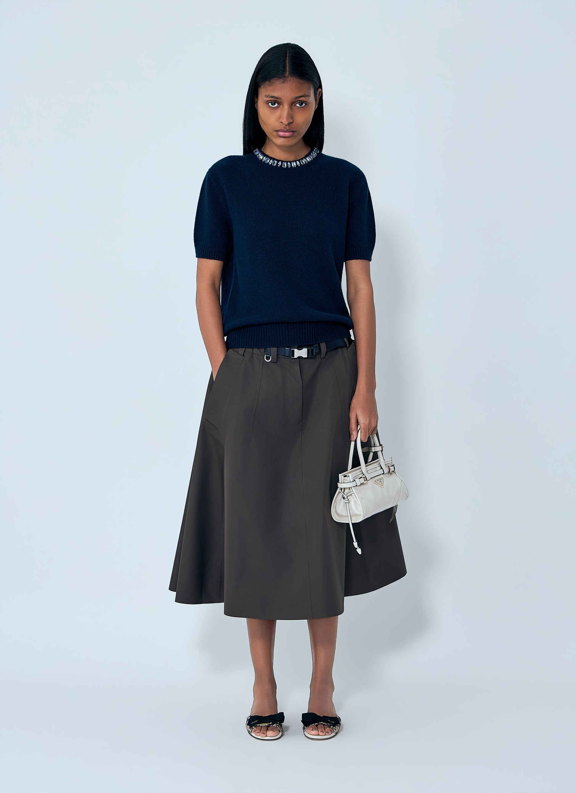 Prada Women Technical Fabric Circle Skirt PRADA