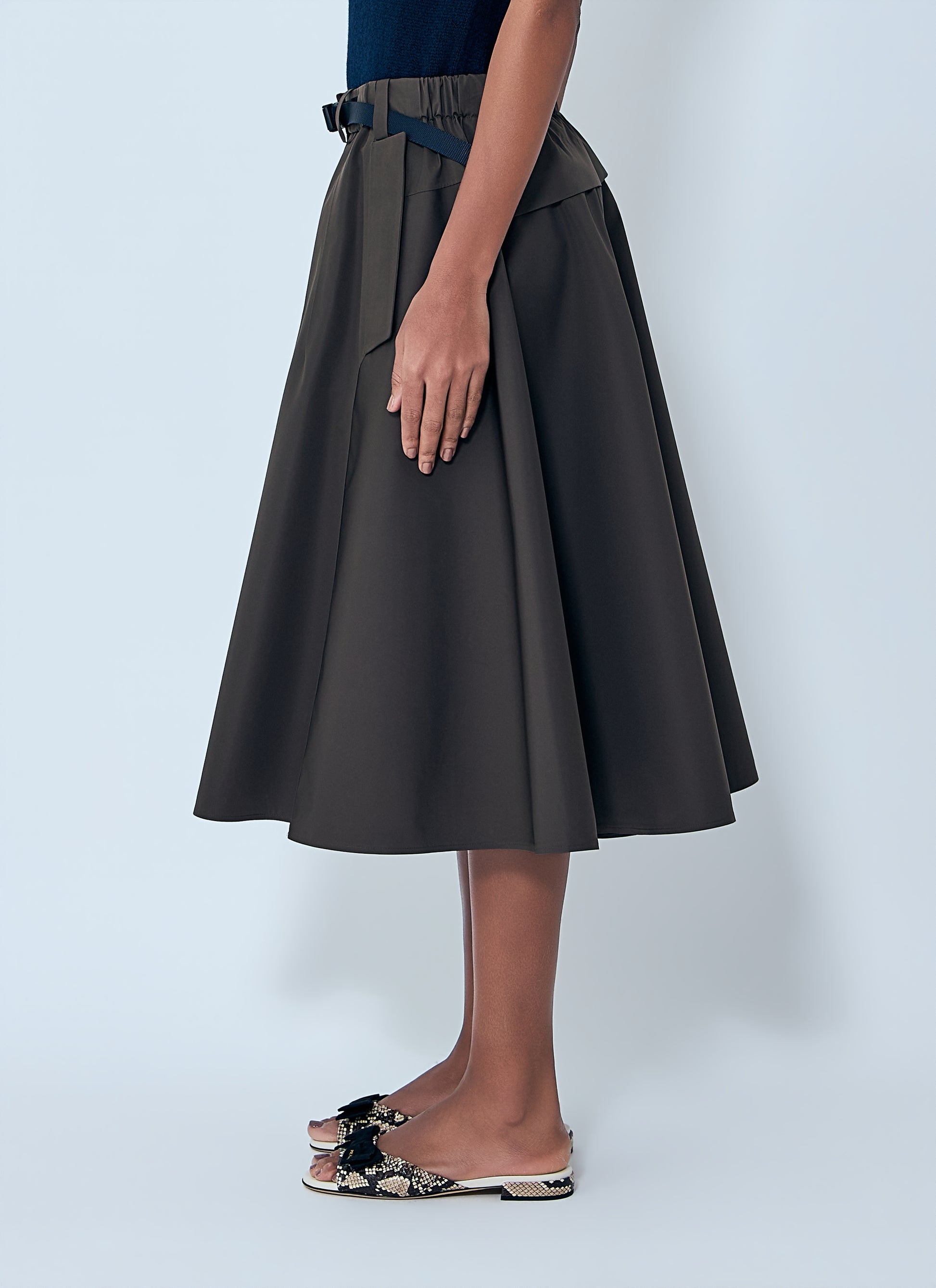 Prada Women Technical Fabric Circle Skirt PRADA
