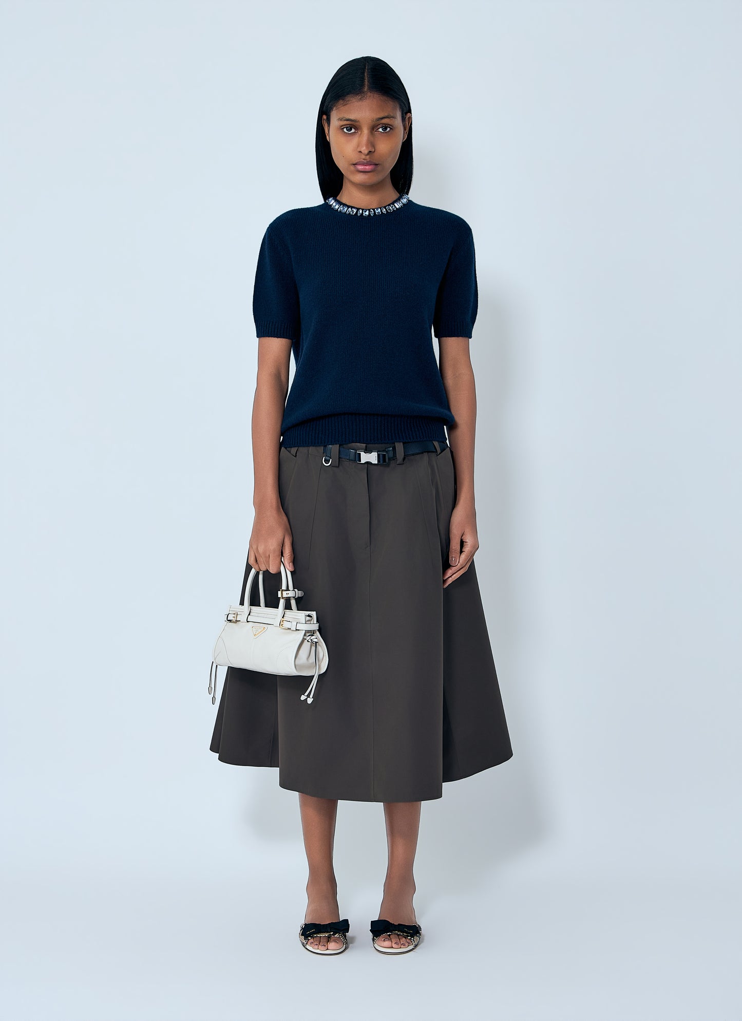 Prada Women Wool And Cashmere Crew-Neck Sweater PRADA